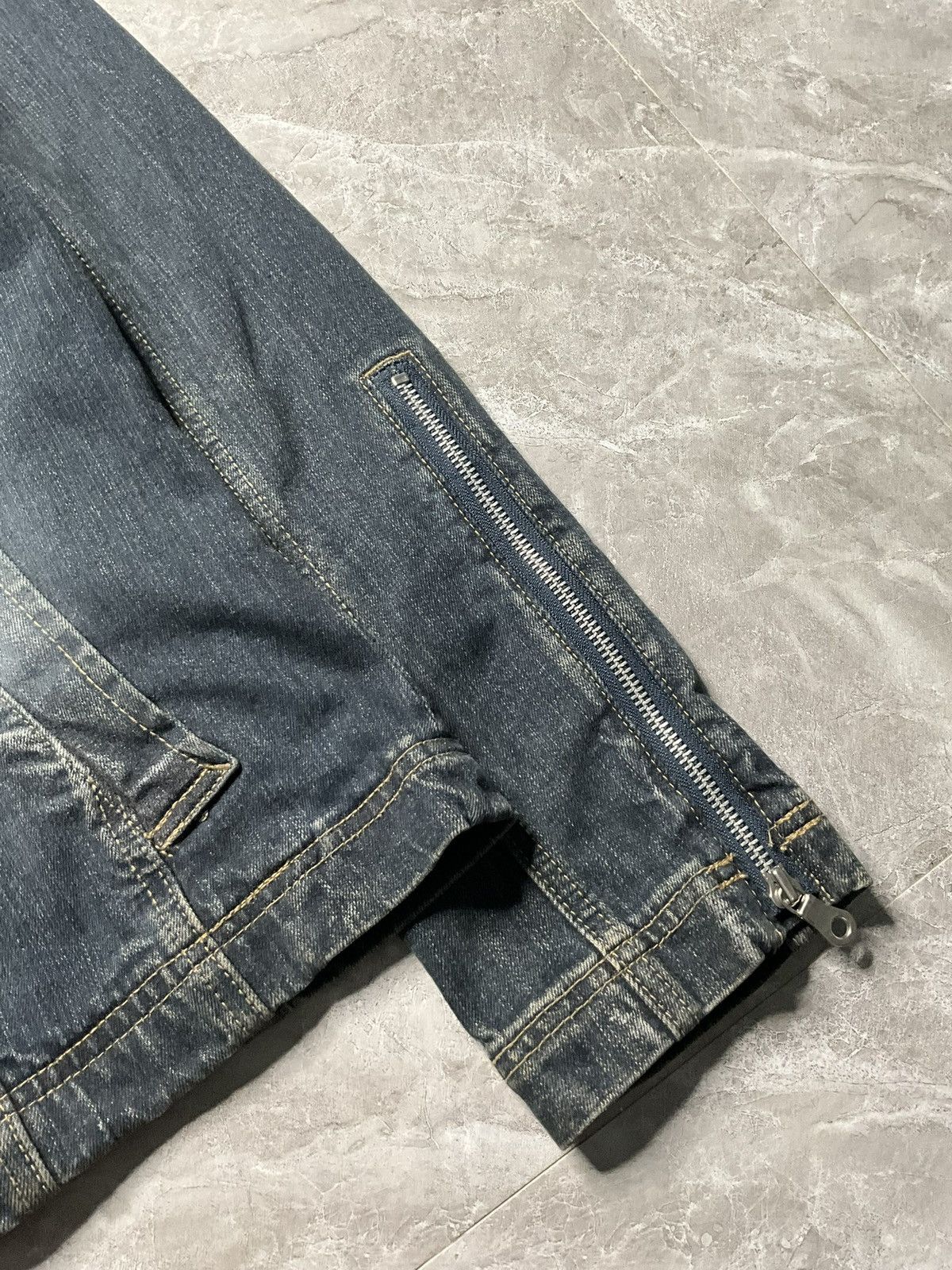 Japanese Brand Atelier Sab Men x If six was Nine Dirt Dyed Biker Denim Jkt Size US M / EU 48-50 / 2 - 4 Thumbnail