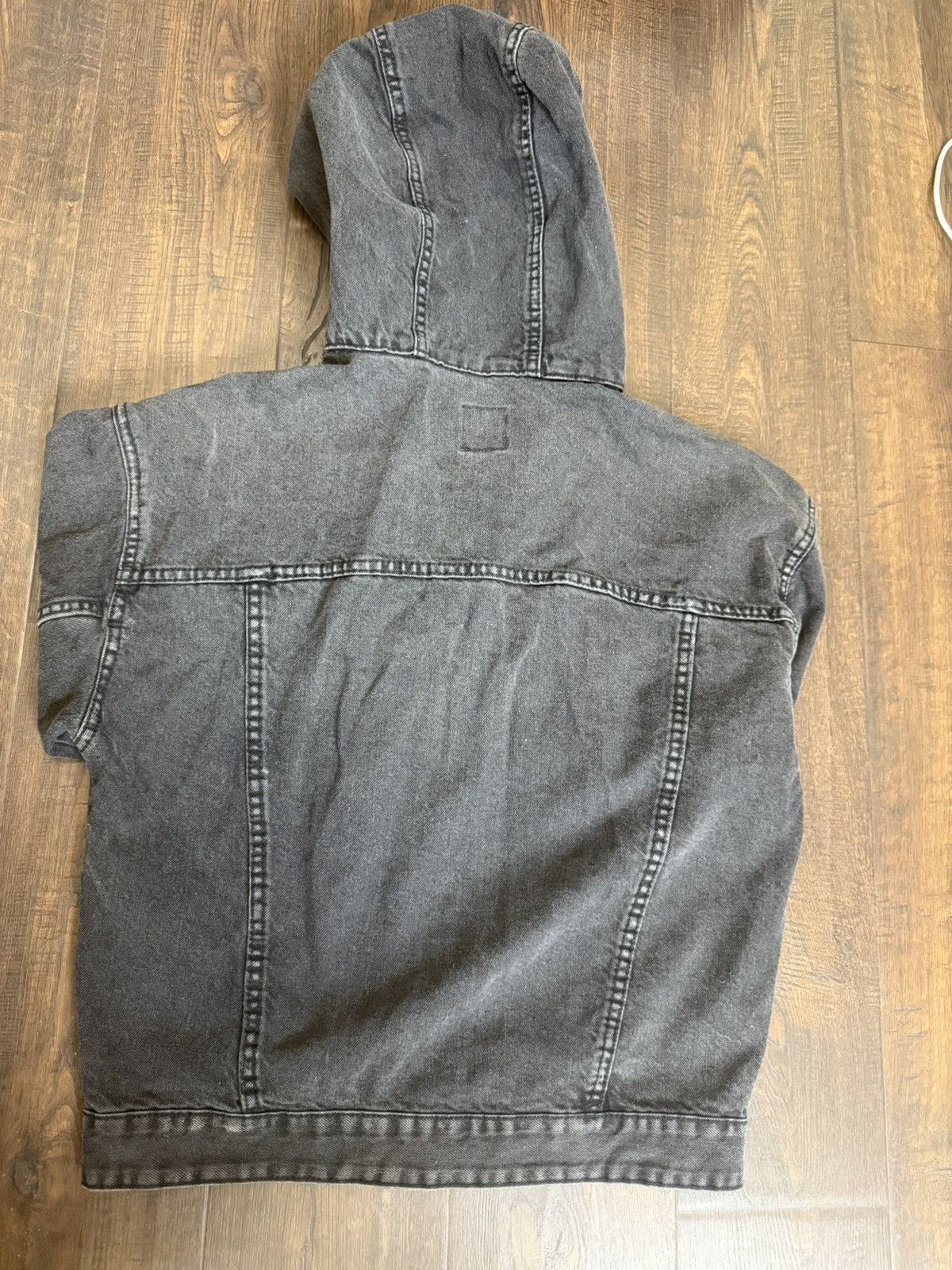 Other Wild Fable Black Stonewashed Denim Hooded Jacket Sz xxs Size XXS / US 00 / IT 34 - 7 Thumbnail