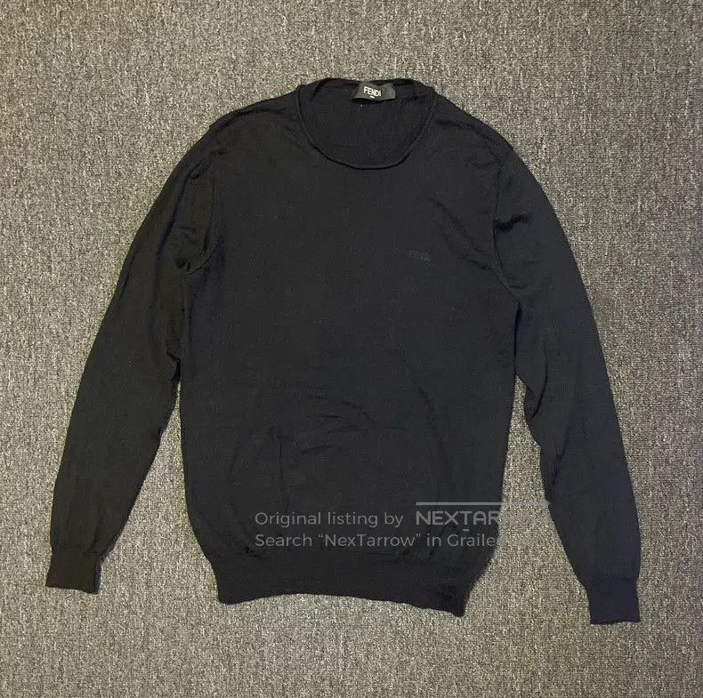 Fendi Fendi Men's Black Wool Sweater. Size US M / EU 48-50 / 2 - 1 Thumbnail