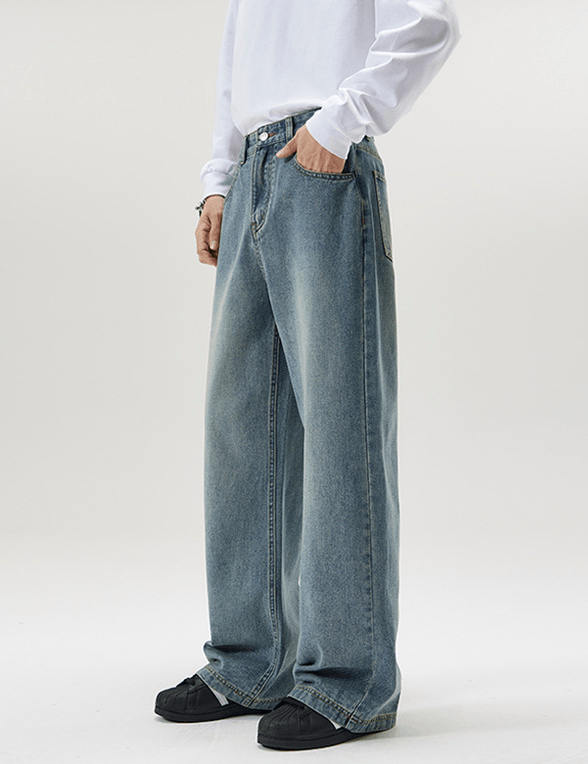 Japanese Brand × Jean Men's American loose straight wide-leg jeans Size US 32 / EU 48 - 2 Thumbnail