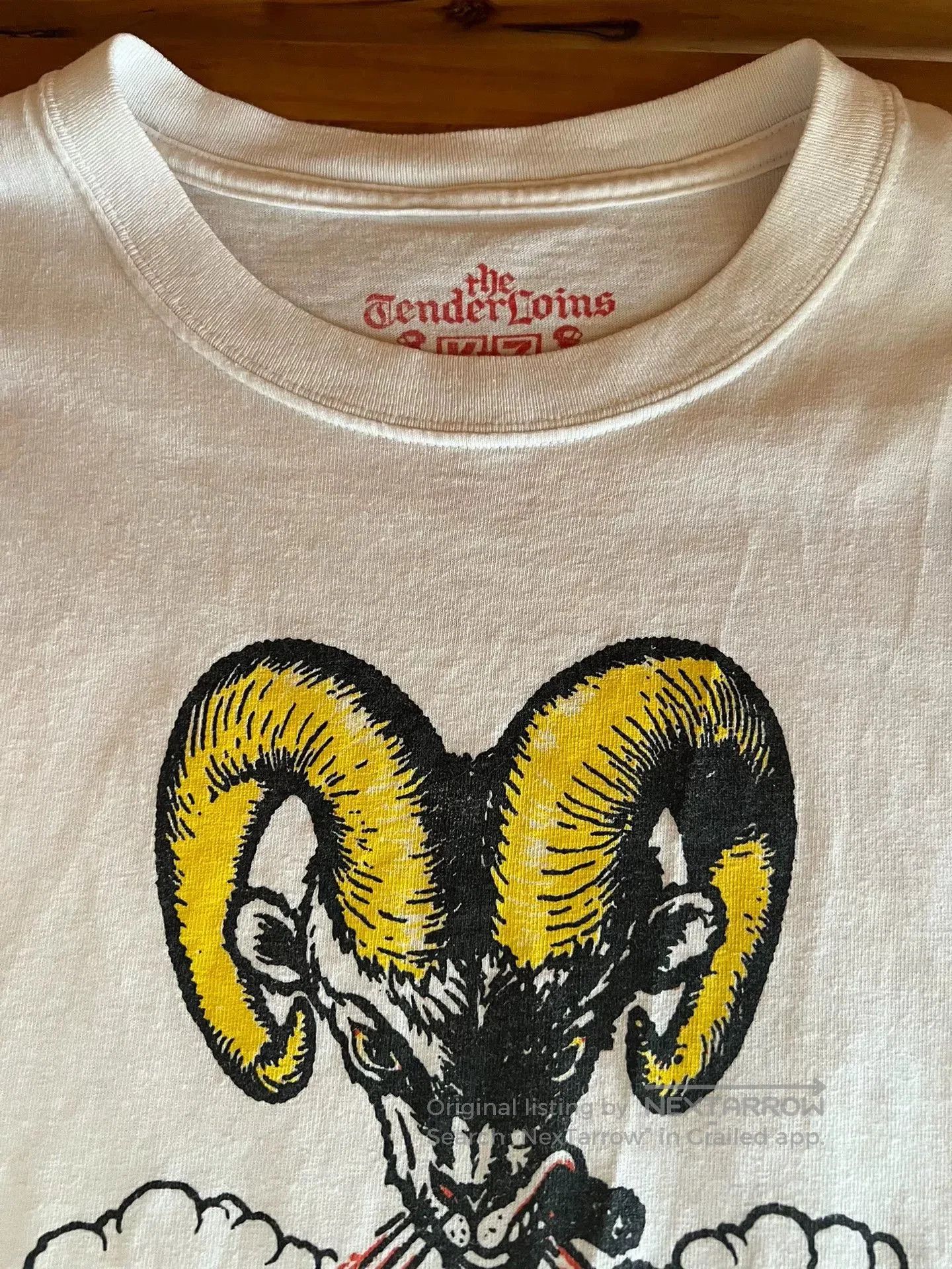 tenderloin white graphic short sleeve t-shirt.