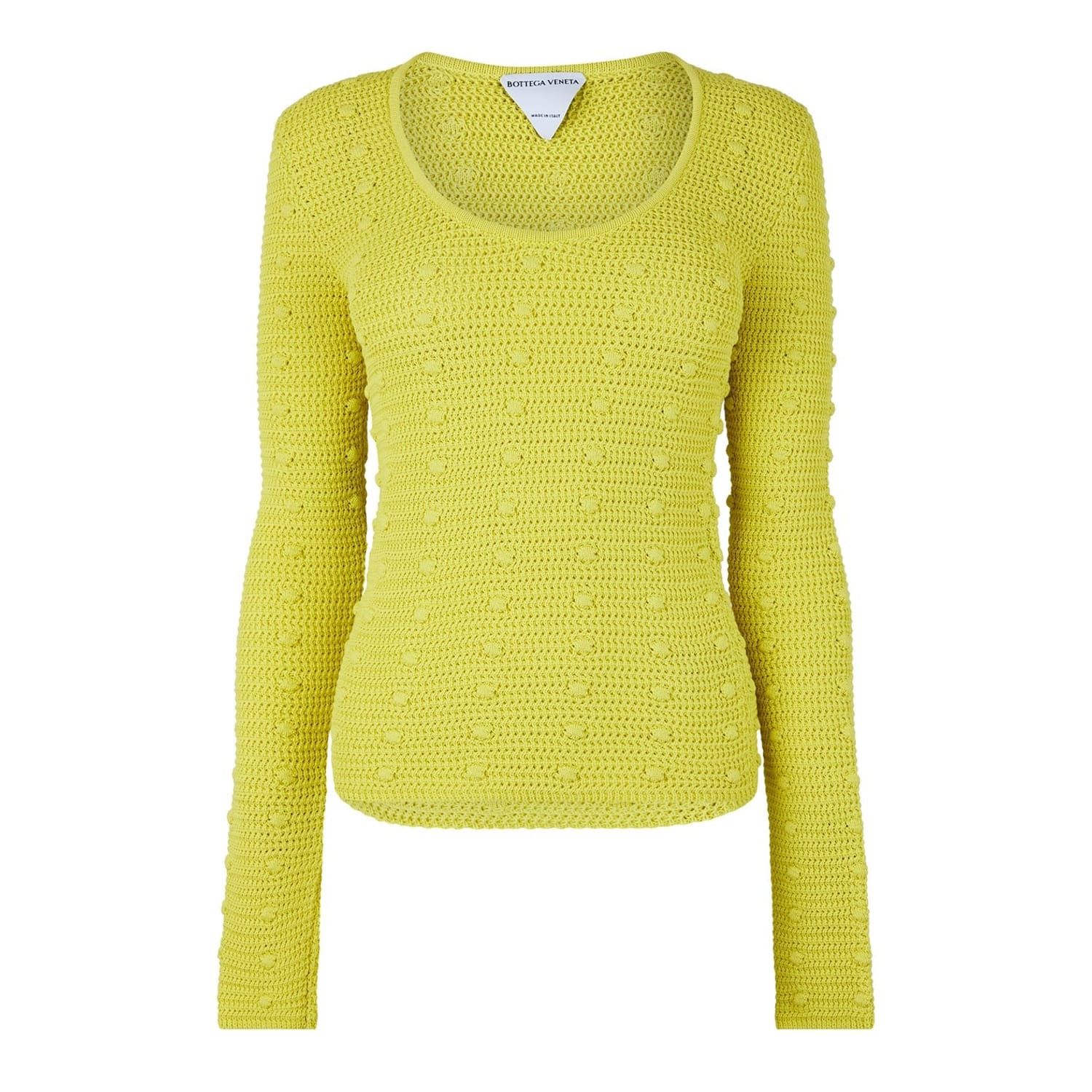 Bottega Veneta Long Sleeve Scoop Neck Regular Fit Sweater