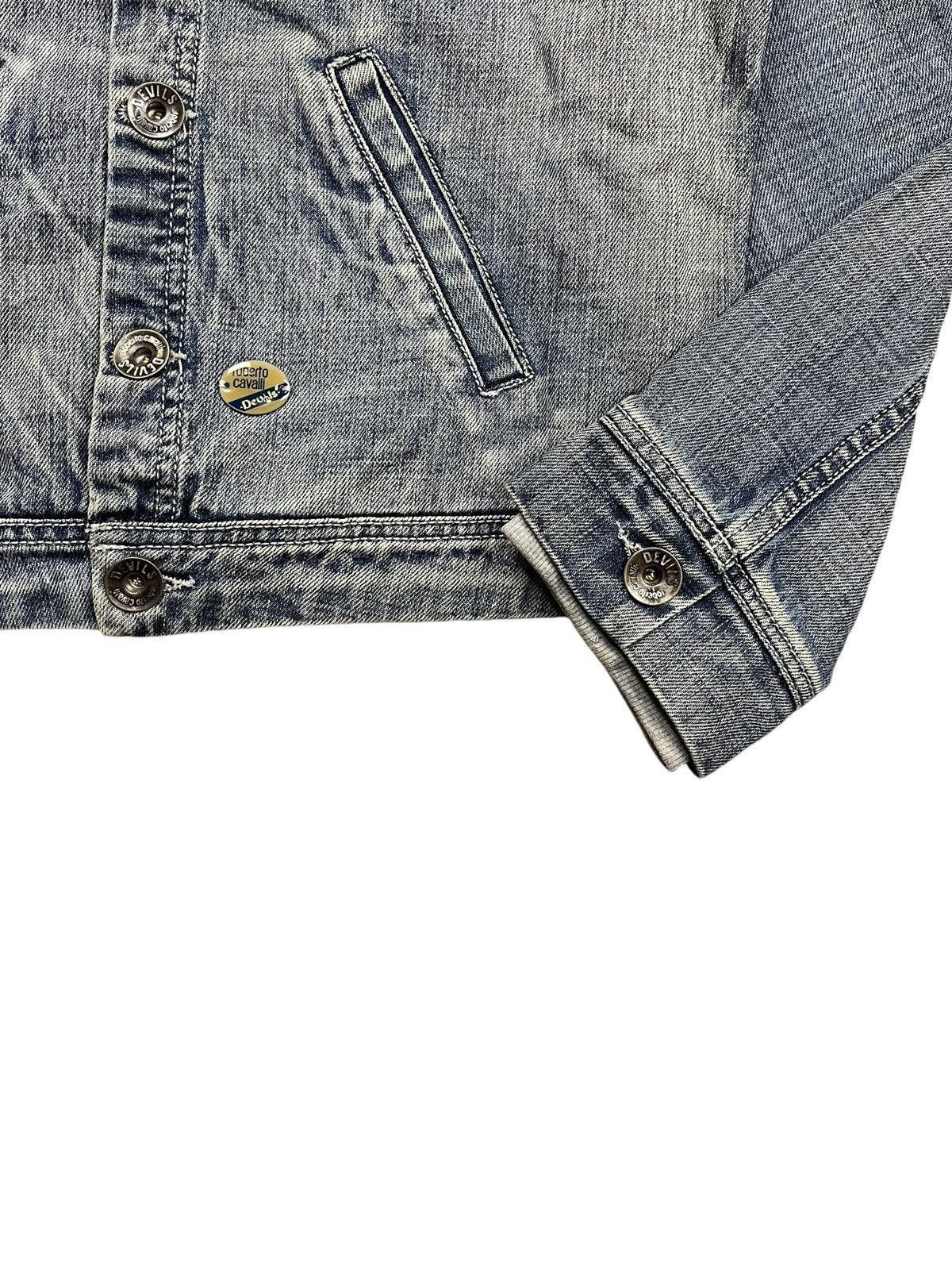 If Six Was Nine 2000s Roberto Cavalli - Devils Bono Denim Jacket Size US XS / EU 42 / 0 - 6 Thumbnail