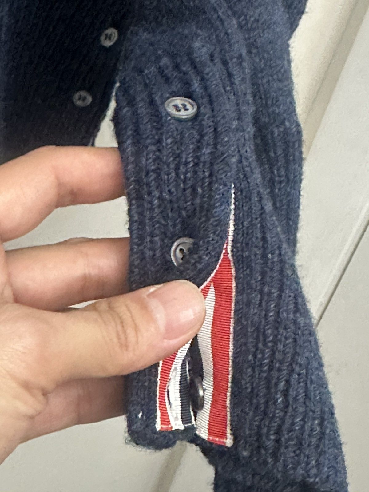 Thom Browne Thom Browne navy wool sweater sz 4 Size US XL / EU 56 / 4 - 5 Thumbnail