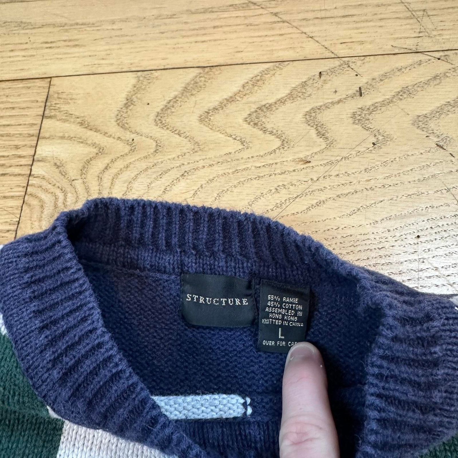 Vintage Vintage patterned knit sweater Size US L / EU 52-54 / 3 - 3 Thumbnail
