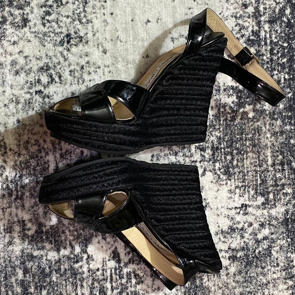 Jimmy Choo Jimmy Choo Patent Espadrille Sandals Size EU 37 WUS 6.5 Size US 6.5 / IT 36.5 - 2 Thumbnail