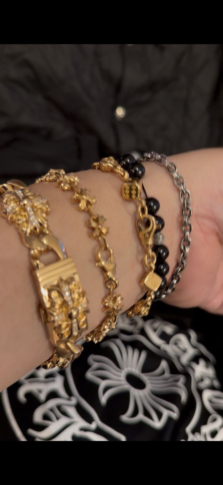Chrome Hearts 22K DICE CRSBL Dice Crossball Bracelet Size ONE SIZE - 2 Thumbnail