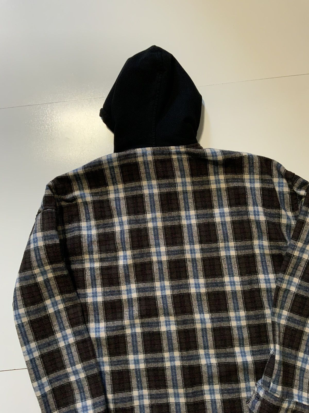 Mondaysuck MondaySuck Herringbone Plaid Zip Hooded Flannel Shirt Jacket Size US M / EU 48-50 / 2 - 4 Thumbnail