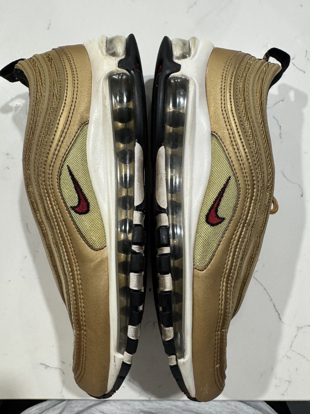 Nike Nike Airmax 97 “Gold metallic” Size US 9.5 / EU 42-43 - 5 Thumbnail