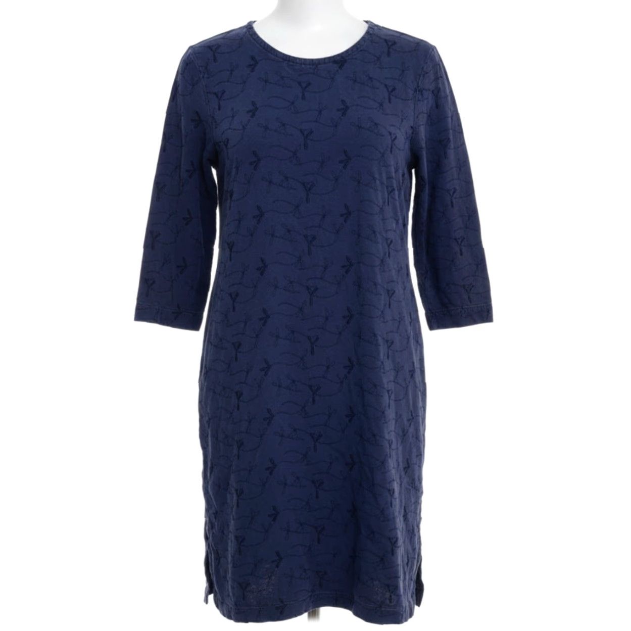 Vintage VINTAGE Amanda Gray Midi Dress Women XS Blue Long Sleeve Made in USA Cottagecore Dress Mens? Size XS / US 0-2 / IT 36-38 - 2 Thumbnail