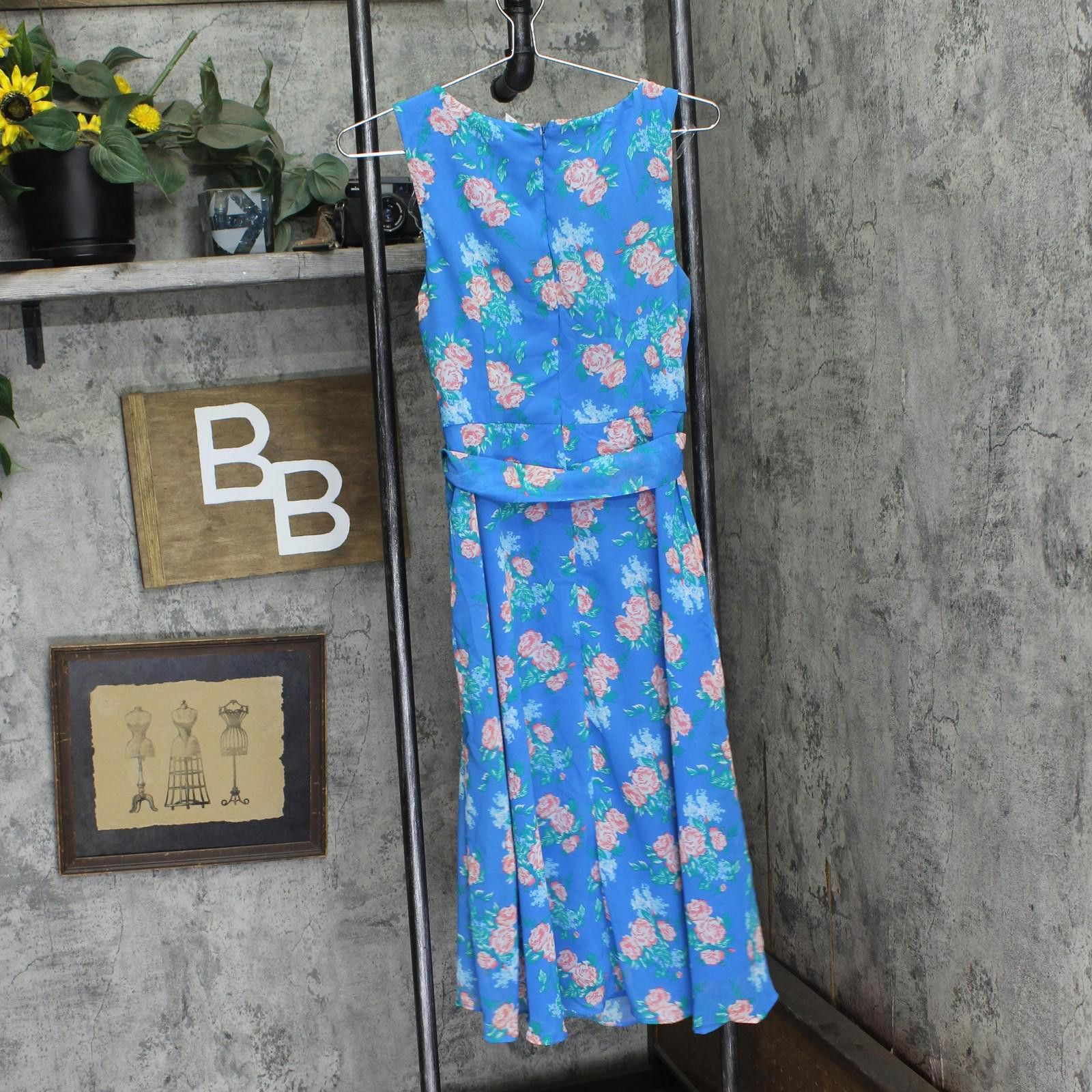 Other Nwt Ny Collection Midi Dress Bright French Blue Melon Pm Size M / US 6-8 / IT 42-44 - 2 Thumbnail