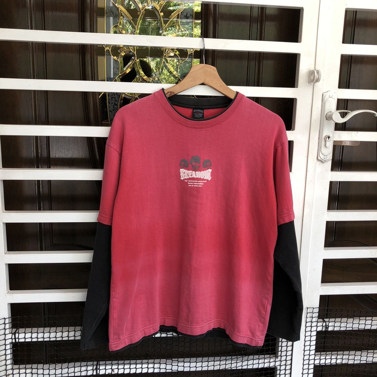 Hysteric Glamour × If Six Was Nine × Japanese Brand Zero Double layer Skull y2k Longsleeve 🍒 Size US L / EU 52-54 / 3 - 2 Thumbnail