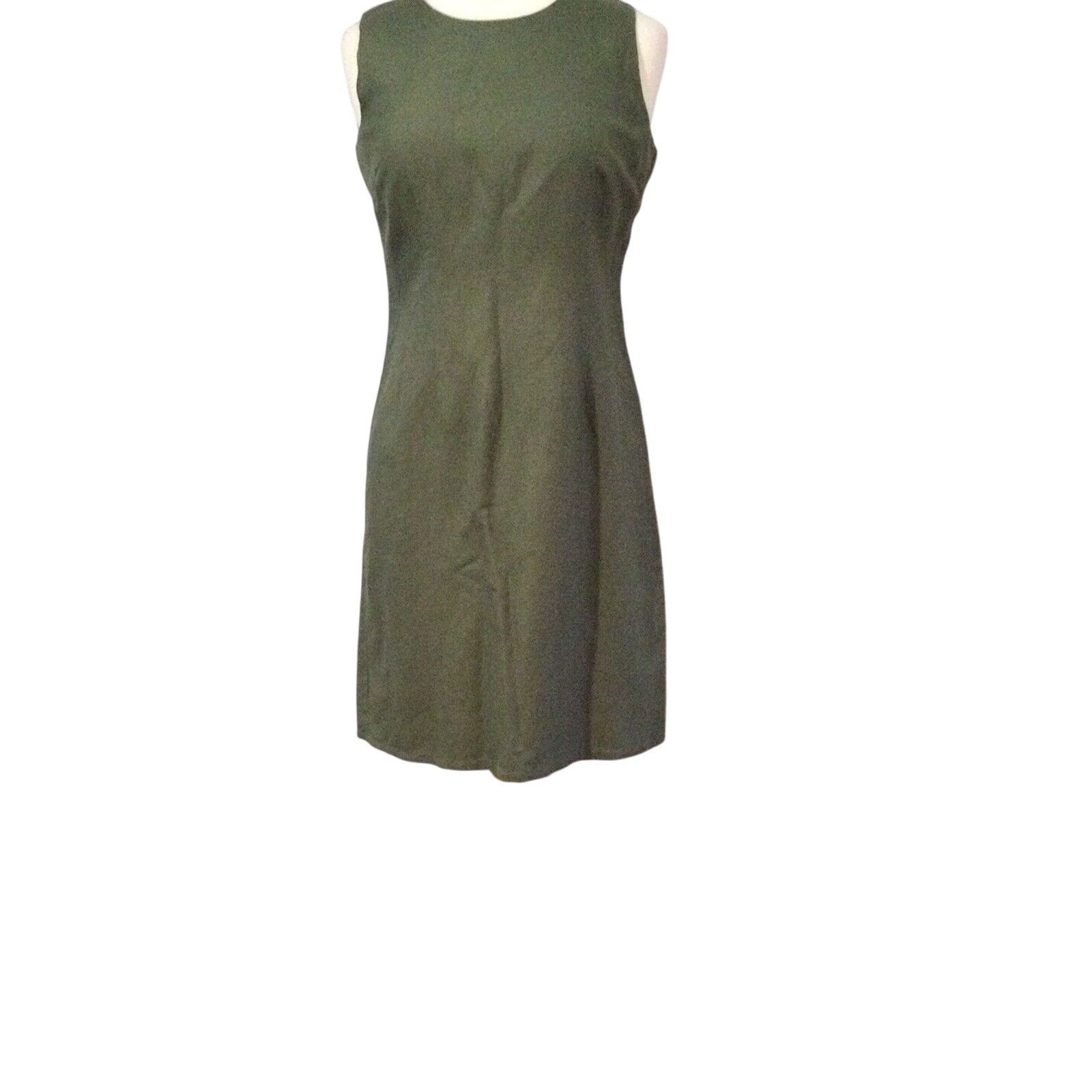 Other Jennifer Eden Sheath Dress Sleeveless Olive Green Size 8 Size M / US 6-8 / IT 42-44 - 3 Thumbnail