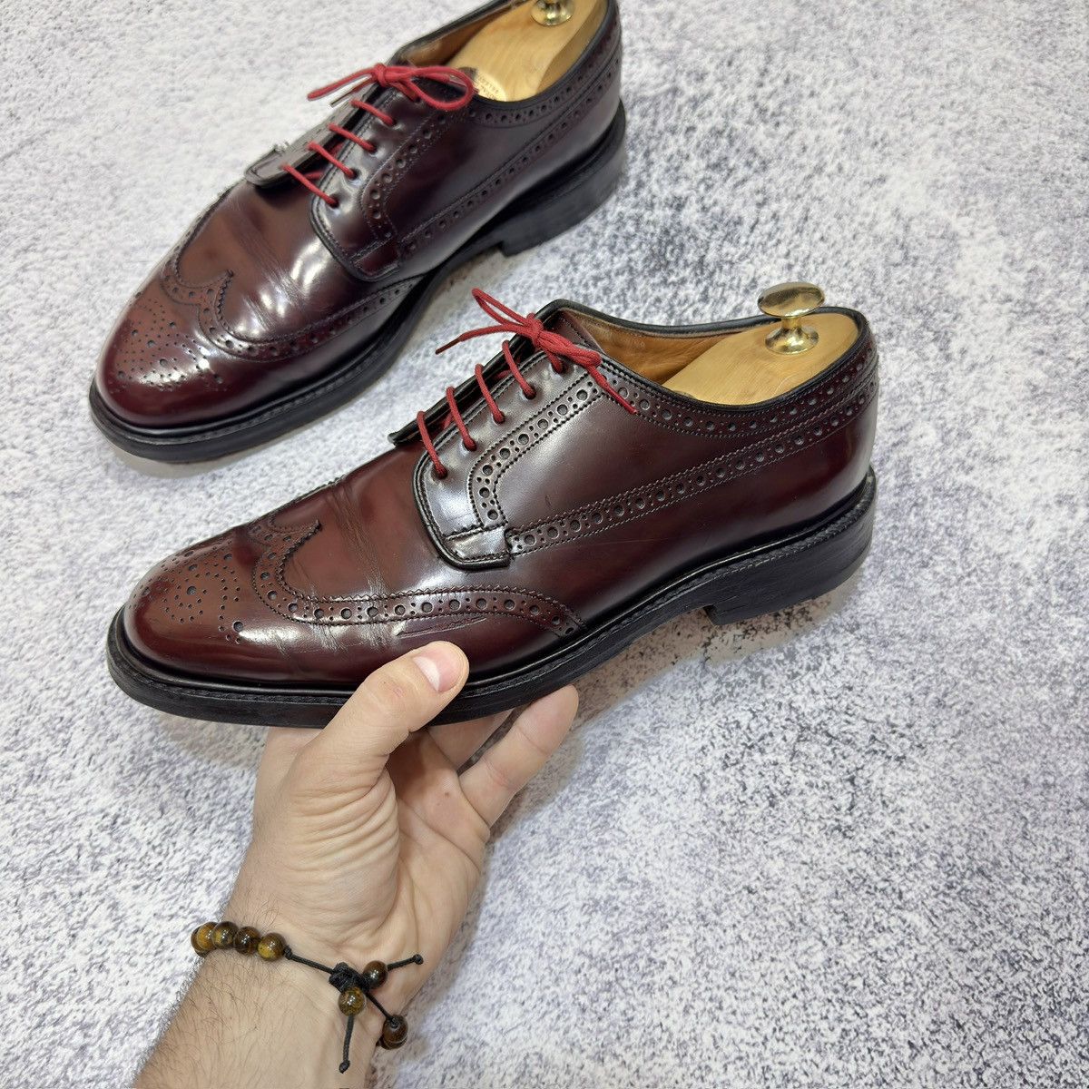 Church's × Handmade Church’s Grafton Wingtip Brogues Burgundy US8.5 UK7.5 Size US 8.5 / EU 41-42 - 8 Thumbnail