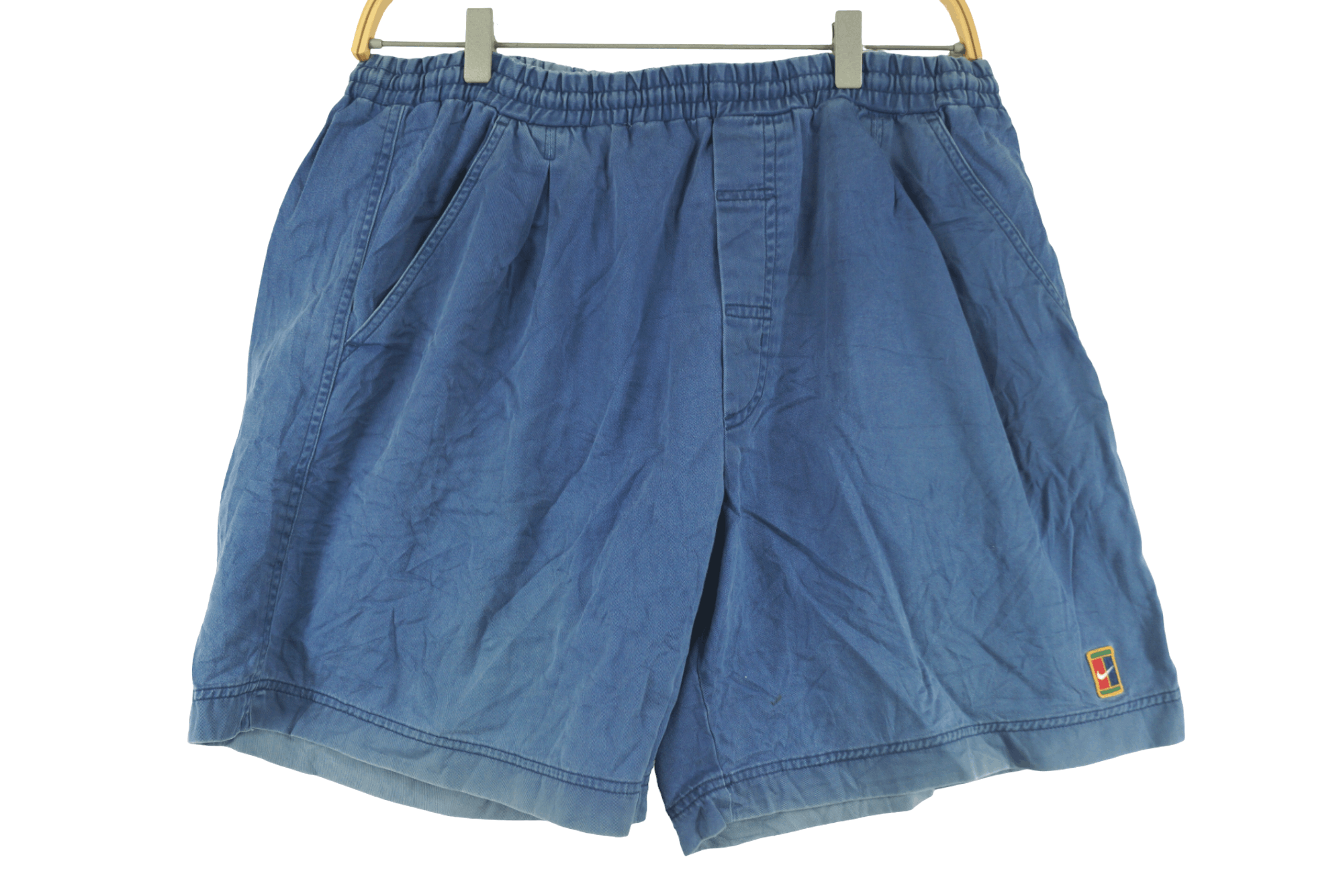 image of Nike Court Short Pants Small Logo in Blue, Men's (Size 34)