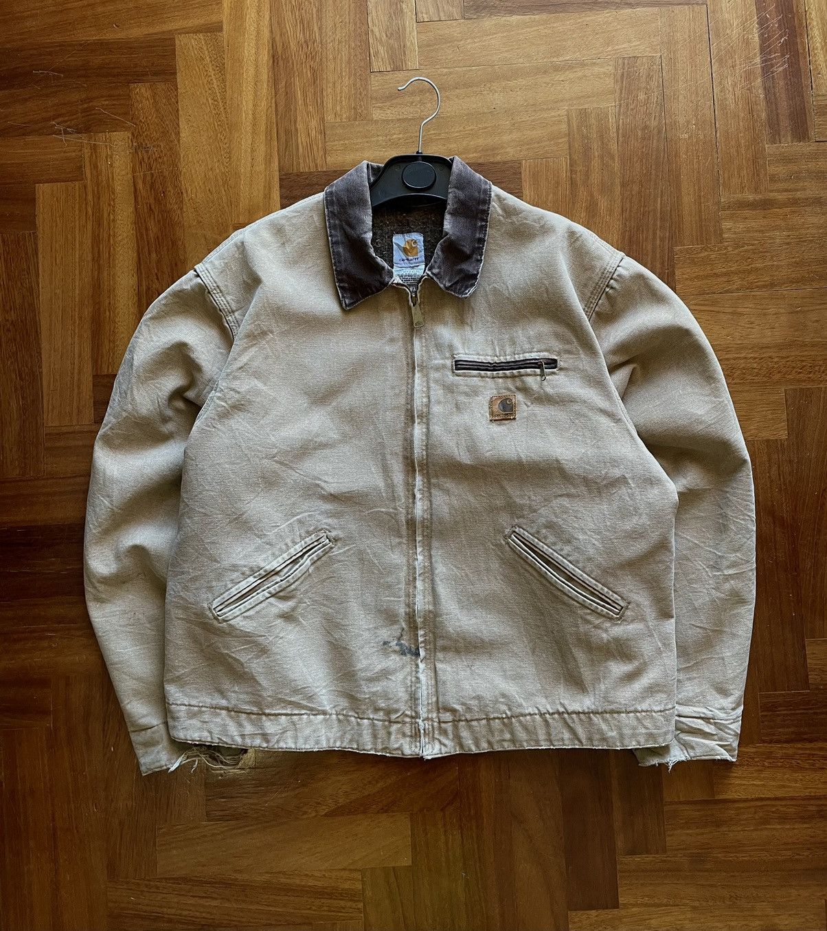 Image of J97 Carhartt Jacket Vintage Beige Camel Xl, Men's