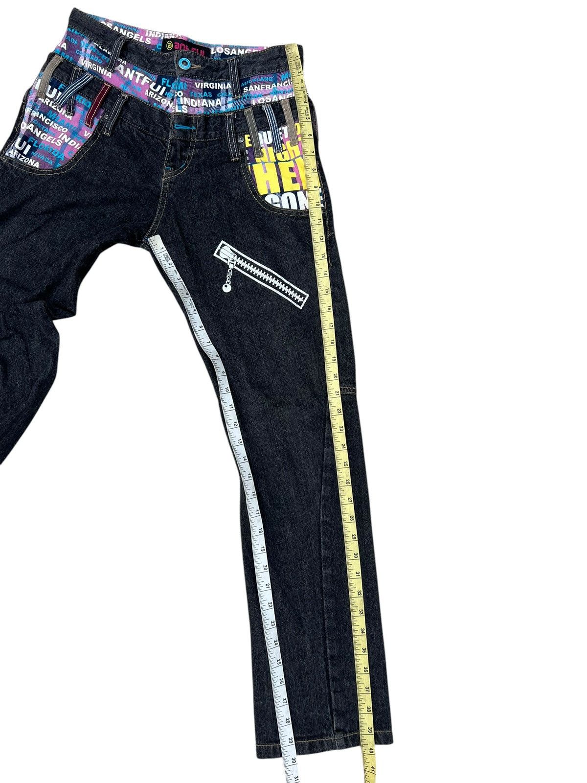 Vintage Double Waist Antfui Multiple Colour Denim Jeans Size US 29 - 6 Thumbnail