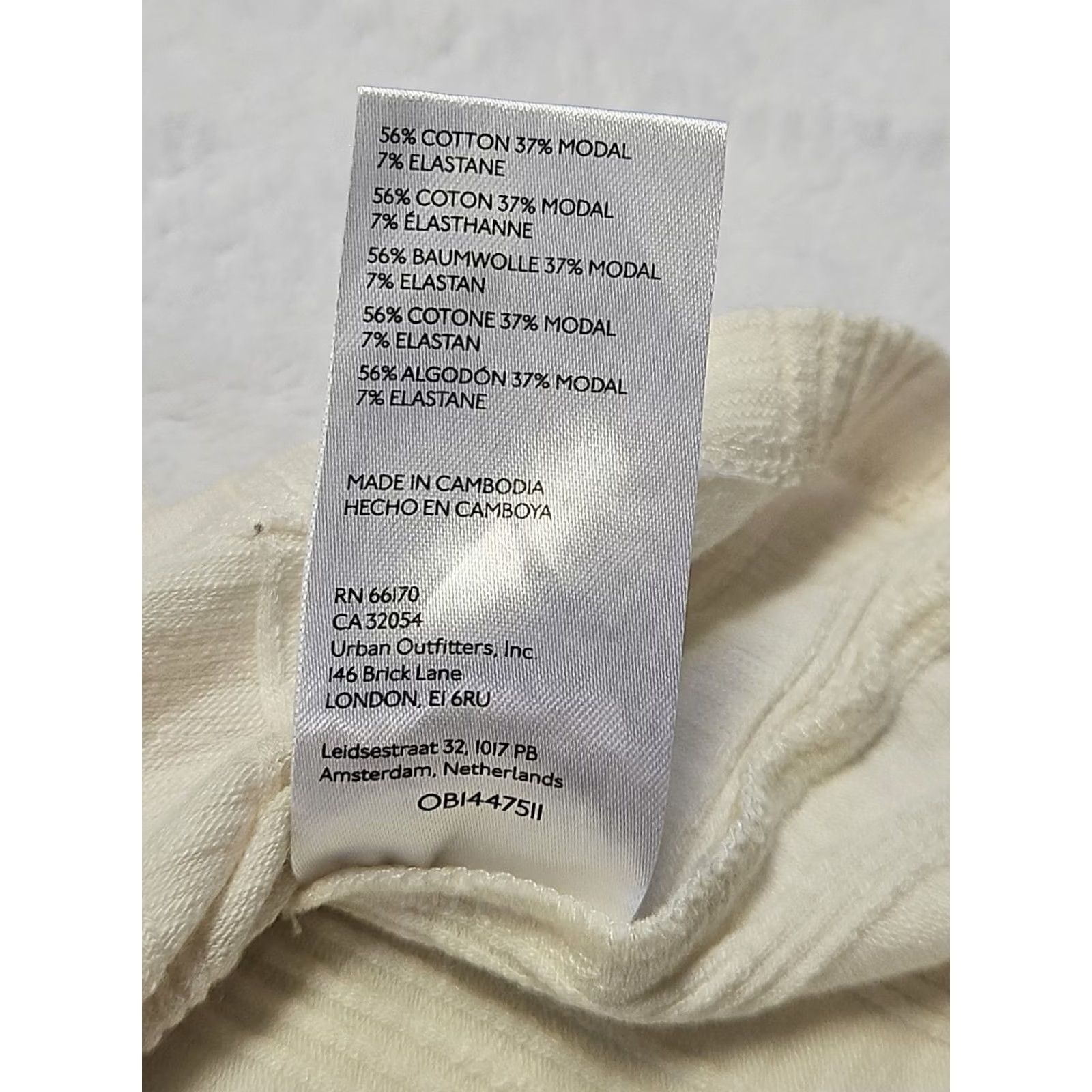 Anthropologie Anthropologie Pilcro Womens Cream Rib Knit Sleeveless Top Cotton Modal Tank Shirt Size L / US 10 / IT 46 - 7 Thumbnail