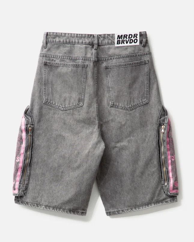 Japanese Brand × Vintage Angle Side Pocket Denim Short Size US 33 - 2 Thumbnail