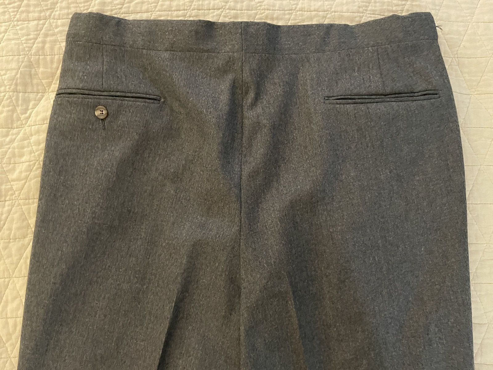 Chaps Ralph Lauren × Vintage Double Breasted Wool Flannel Pleated Suit Size 42L - 15 Thumbnail