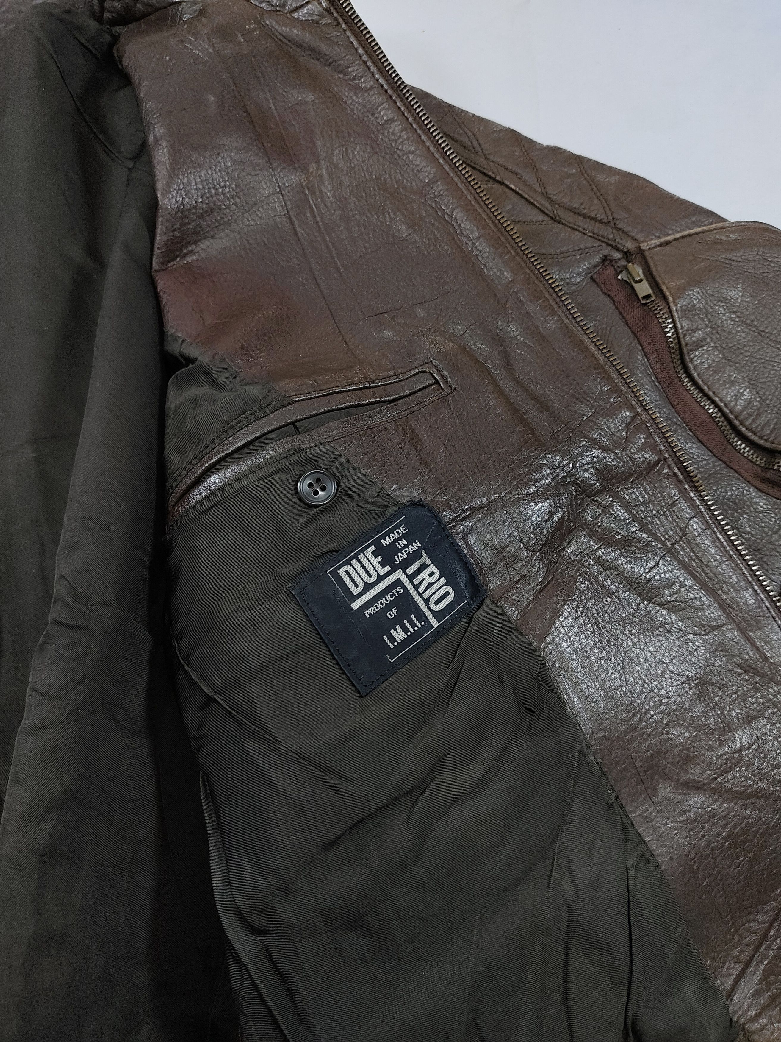 Issey Miyake ARCHIVE📕80s Issey Miyake DUETRIO Leather Flying Design Size US L / EU 52-54 / 3 - 11 Thumbnail