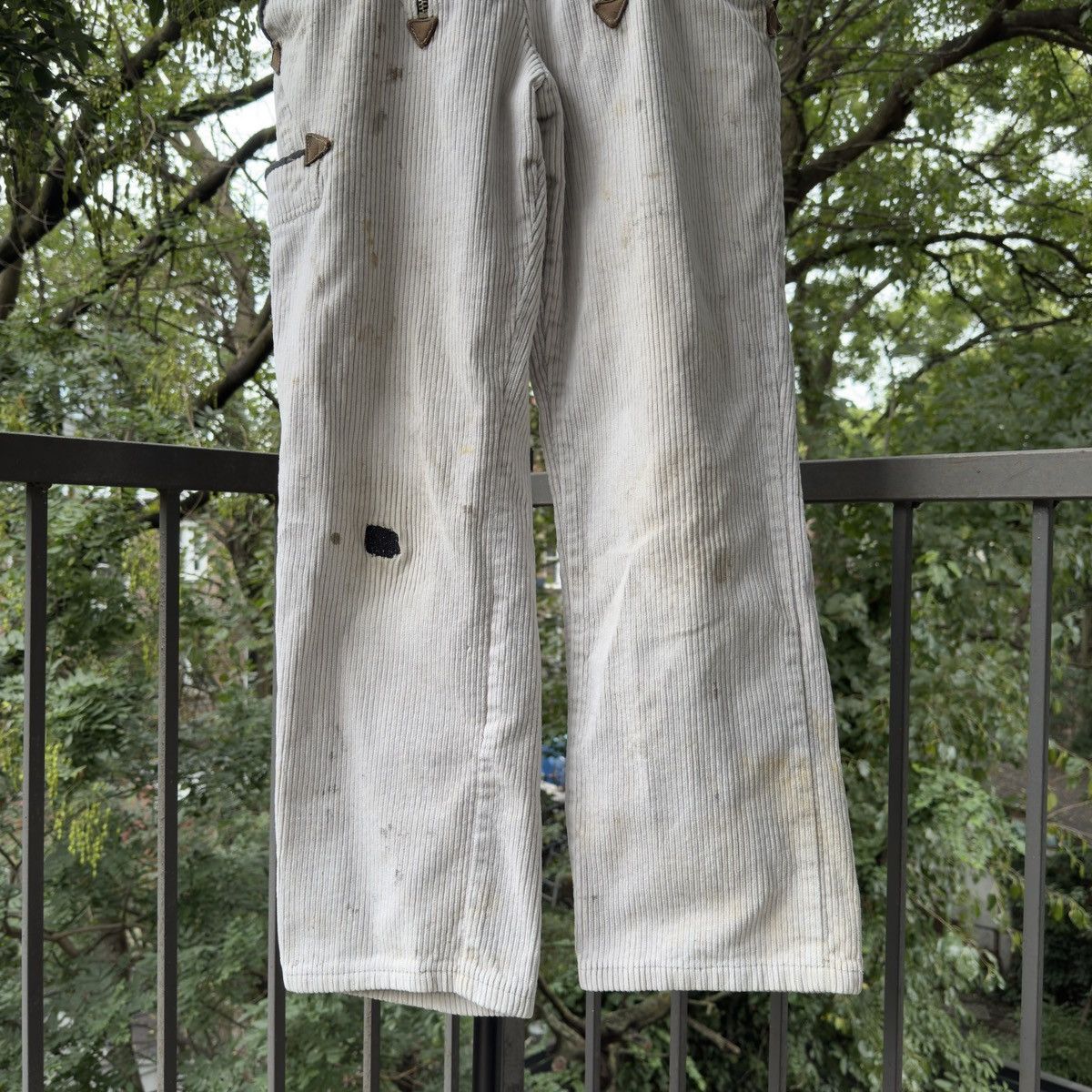 Vintage Thrashed Faded Distressed Corduroy Pants ERD Grunge Biker Size US 32 / EU 48 - 5 Thumbnail