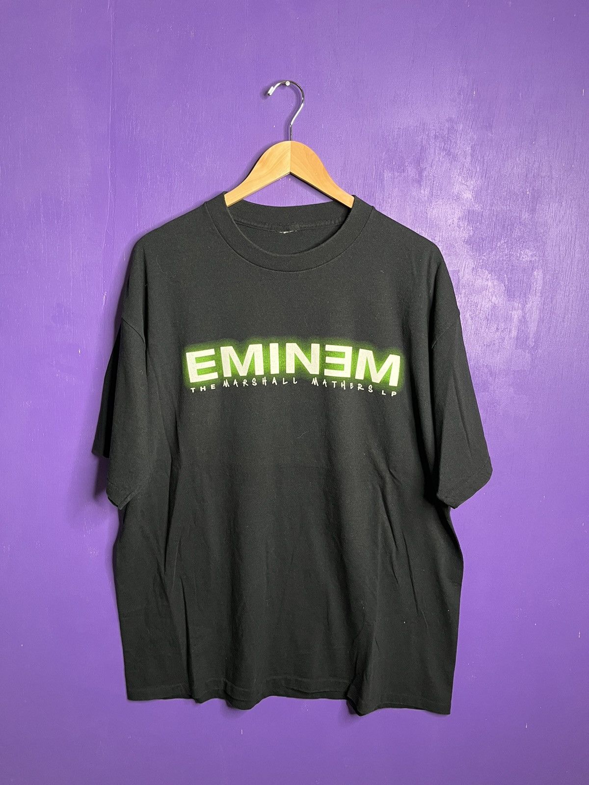 image of Rap Tees x Tour Tee Vintage 2000 Eminem The Marshall Mathers Rap T-Shirt in Black, Men's (Size XL)