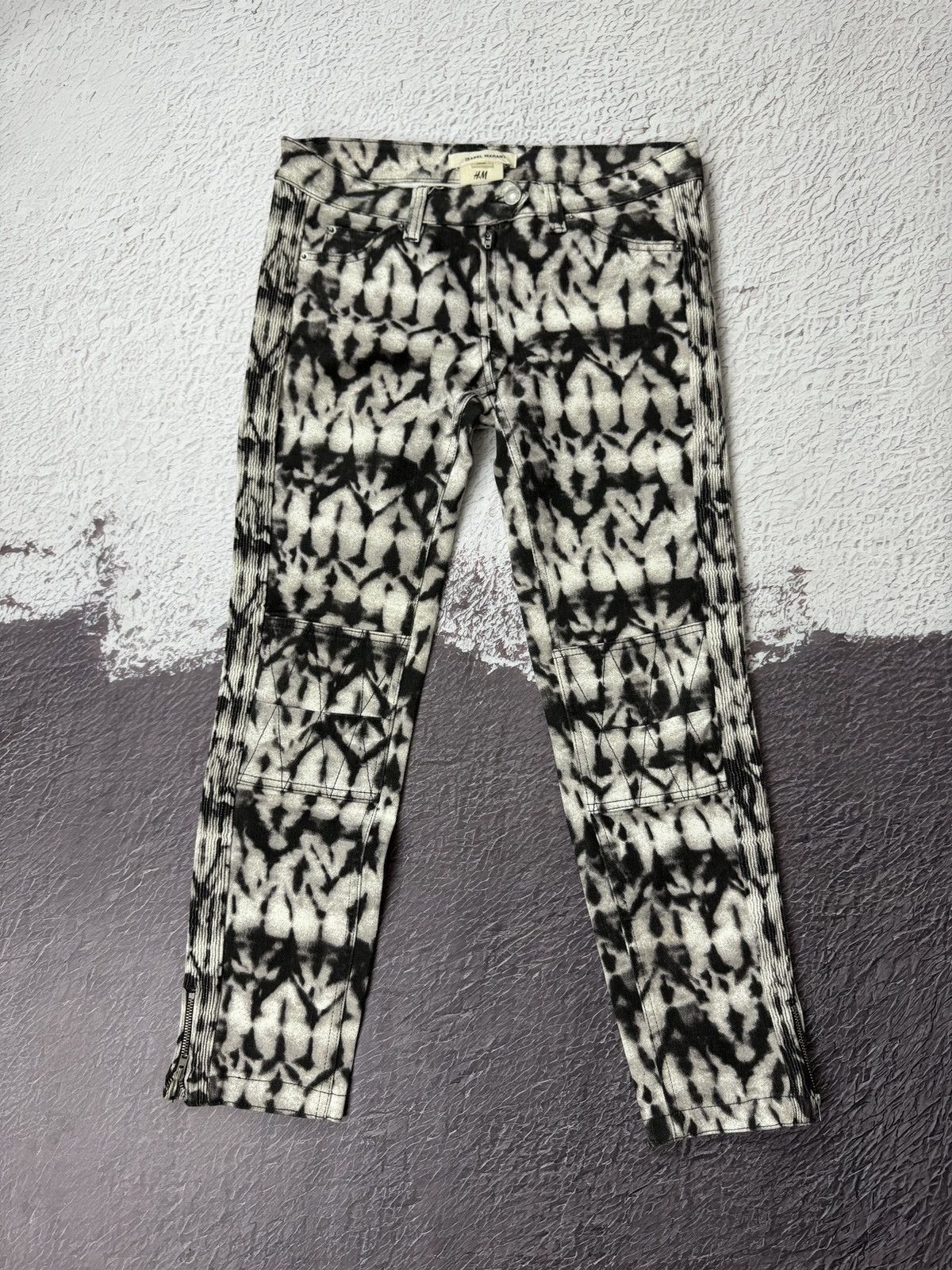 H&M Isabel Marant Pour H&M Jeans Biker Moto Pants Skinny Size 30" / US 8 / IT 44 - 1 Thumbnail