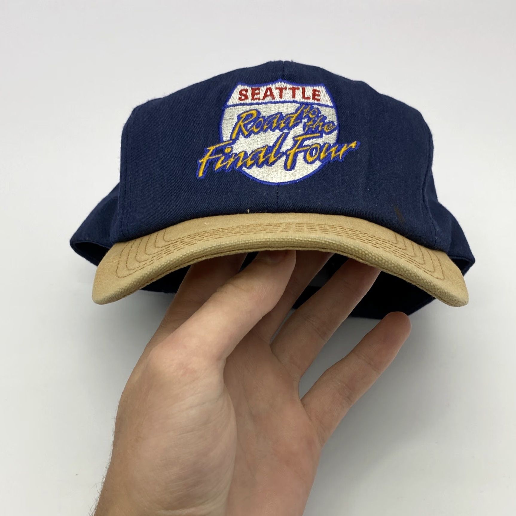 NCAA VINTAGE K PRODUCTS 90s NCAA BASKETBALL ROAD TO THE FINAL FOUR SNAPBACK HAT RED ADJUSTABLE Mens Size ONE SIZE - 4 Thumbnail