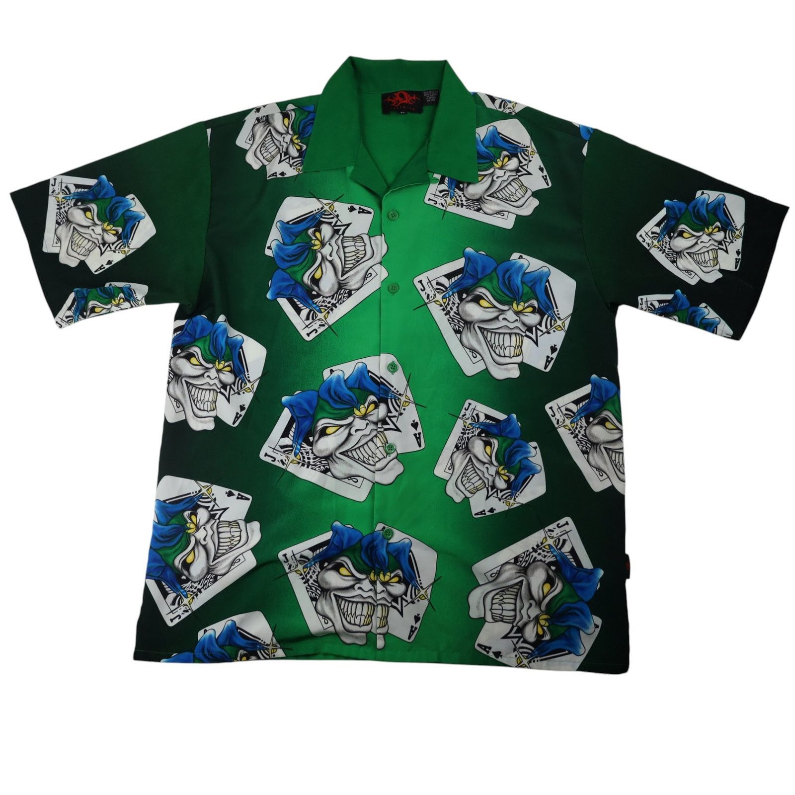 DC × Vintage Vintage Y2k DC Clothing Polyester Joker Card Button Up Shirt Size US XL / EU 56 / 4 - 1 Thumbnail