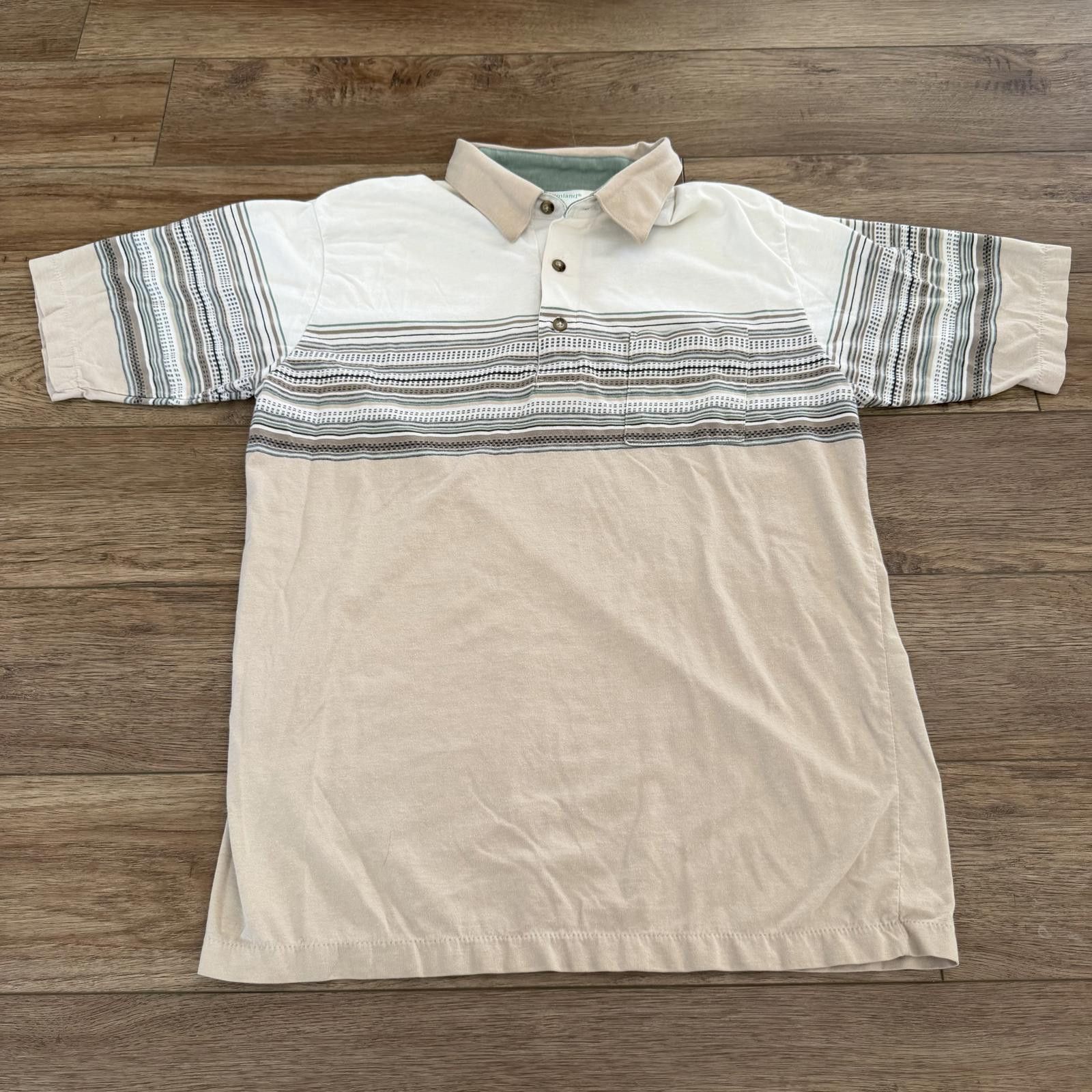 Other Vintage 90s Palmland Club Golf Polo Stripe Shirt Preppy Size US L / EU 52-54 / 3 - 1 Thumbnail