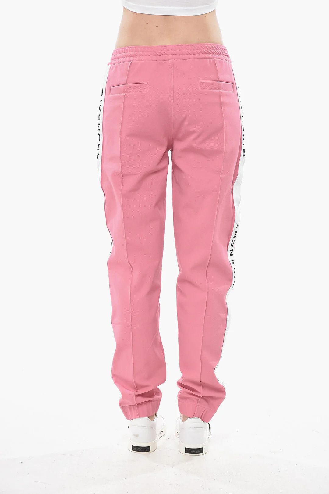 Givenchy og1mm0326 Pleat & Logo Side Bands Joggers in Pink Size 32" / US 10 / IT 46 - 2 Thumbnail