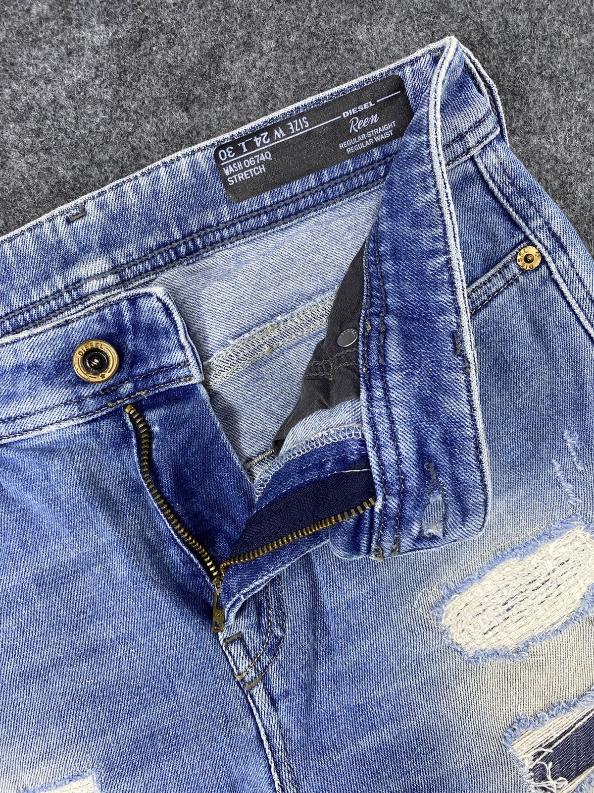Diesel Diesel Distressed Blue Wash Denim Streetwear - J1111 Size US 28 / EU 44 - 12 Thumbnail