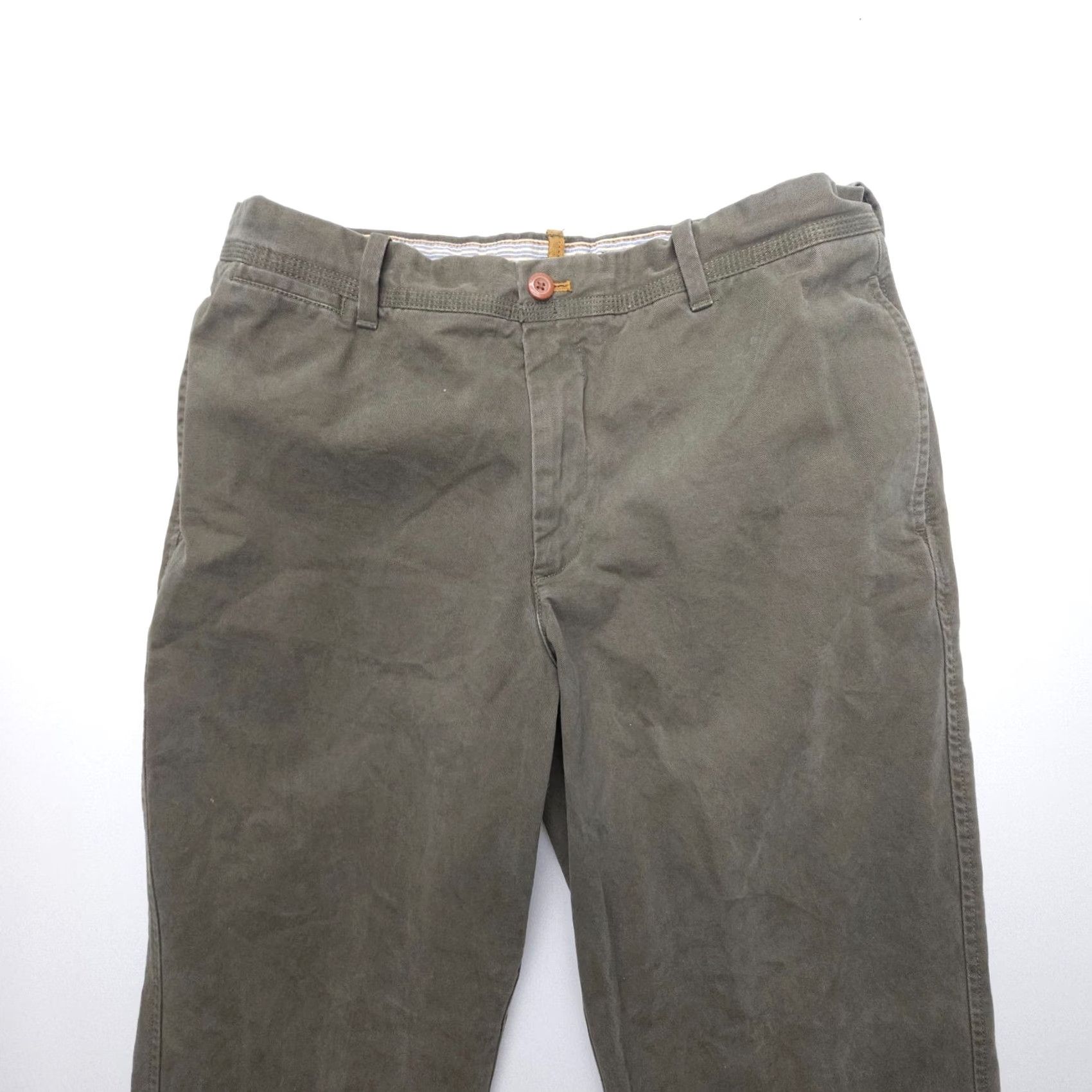 Timberland Timberland Pants Chino Mens 36x30 Green Heavy Cotton Twill Workwear Straight 5-Pocket Regular Front Flat Size US 36 / EU 52 - 4 Thumbnail