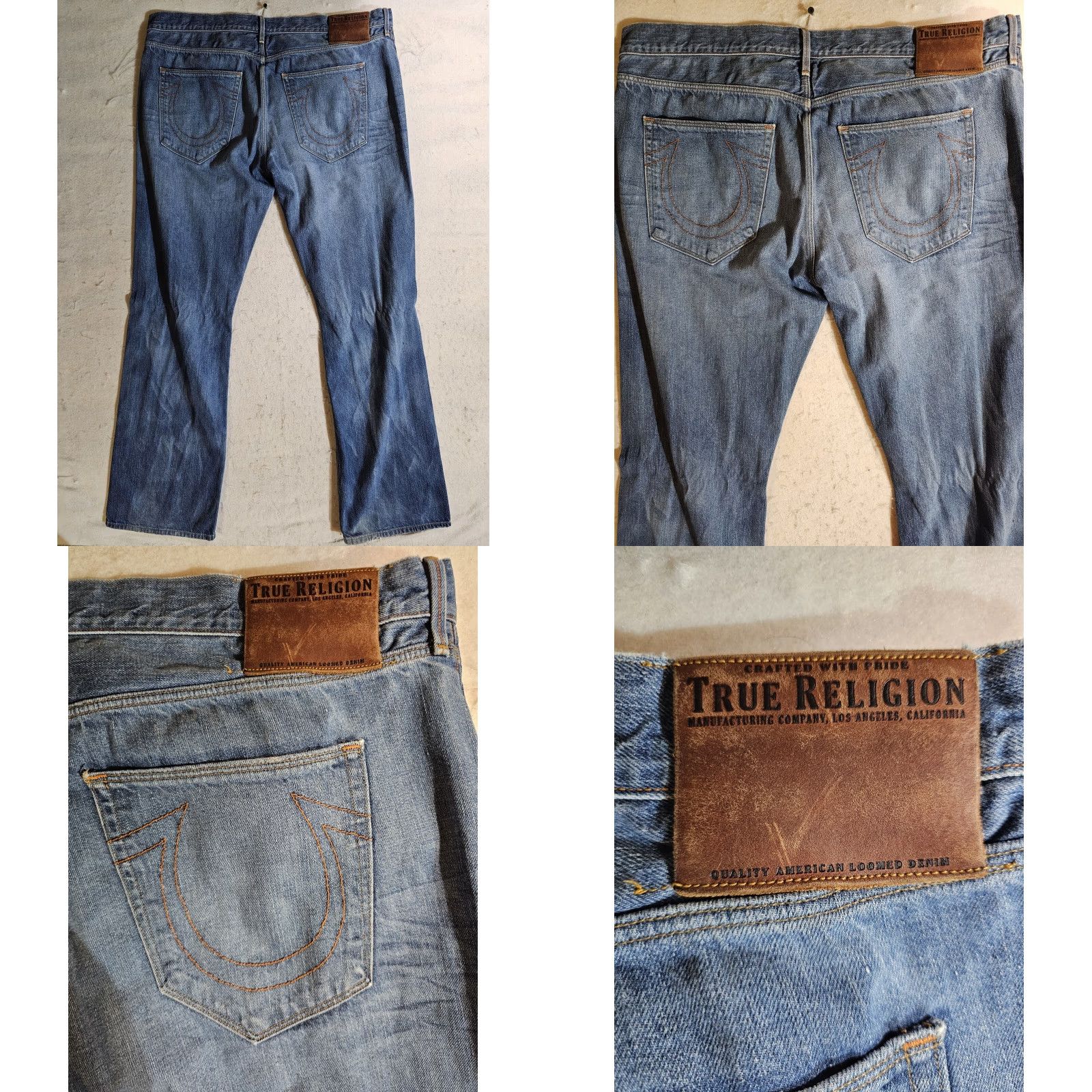 True Religion True Religion Classic Button Fly Jeans Straight Leg Distressed Men's 40x34 Size US 40 / EU 56 - 8 Thumbnail