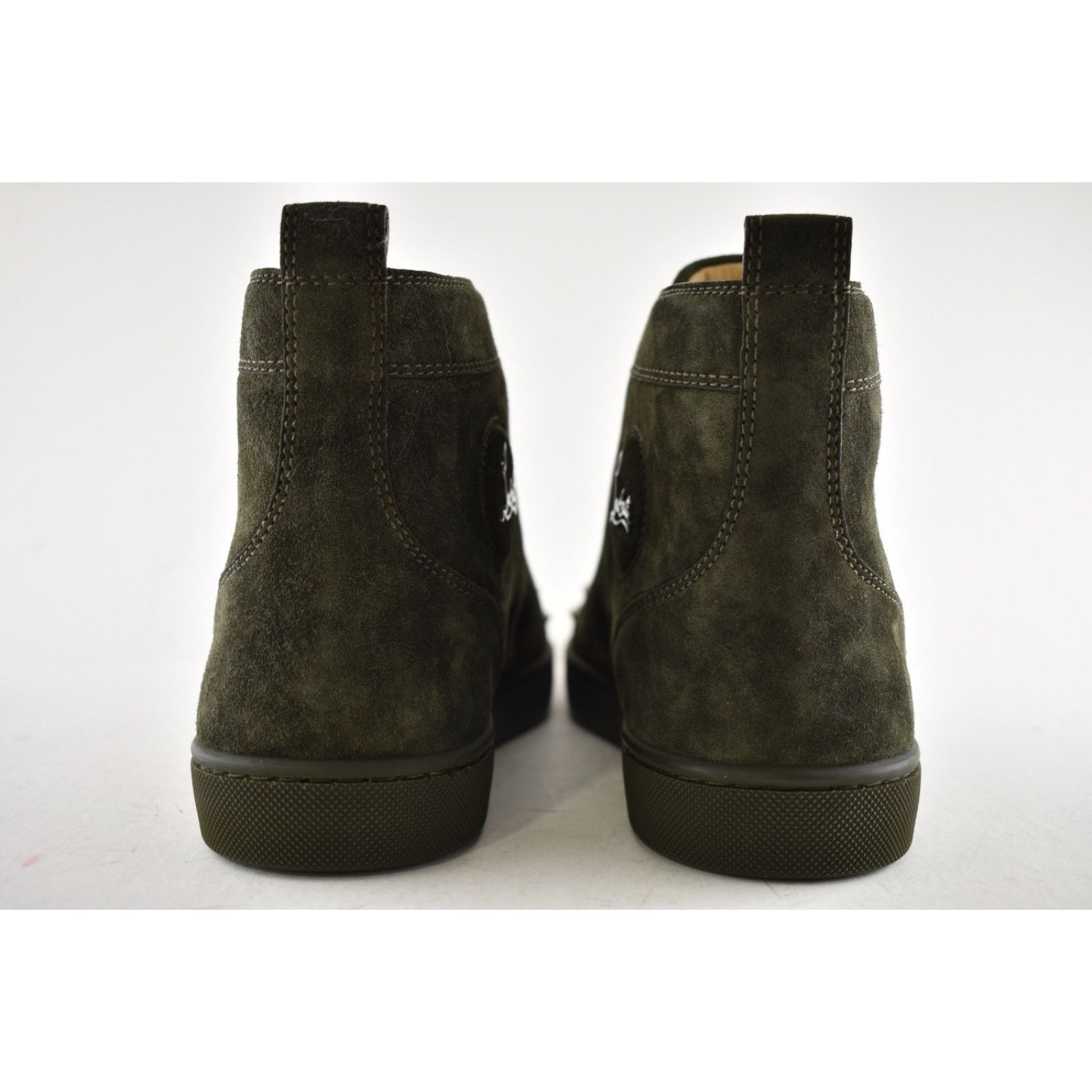 Christian Louboutin Christian Louboutin Lou Spikes Flat Tyrol Green Suede High Size US 9.5 / EU 42-43 - 12 Thumbnail