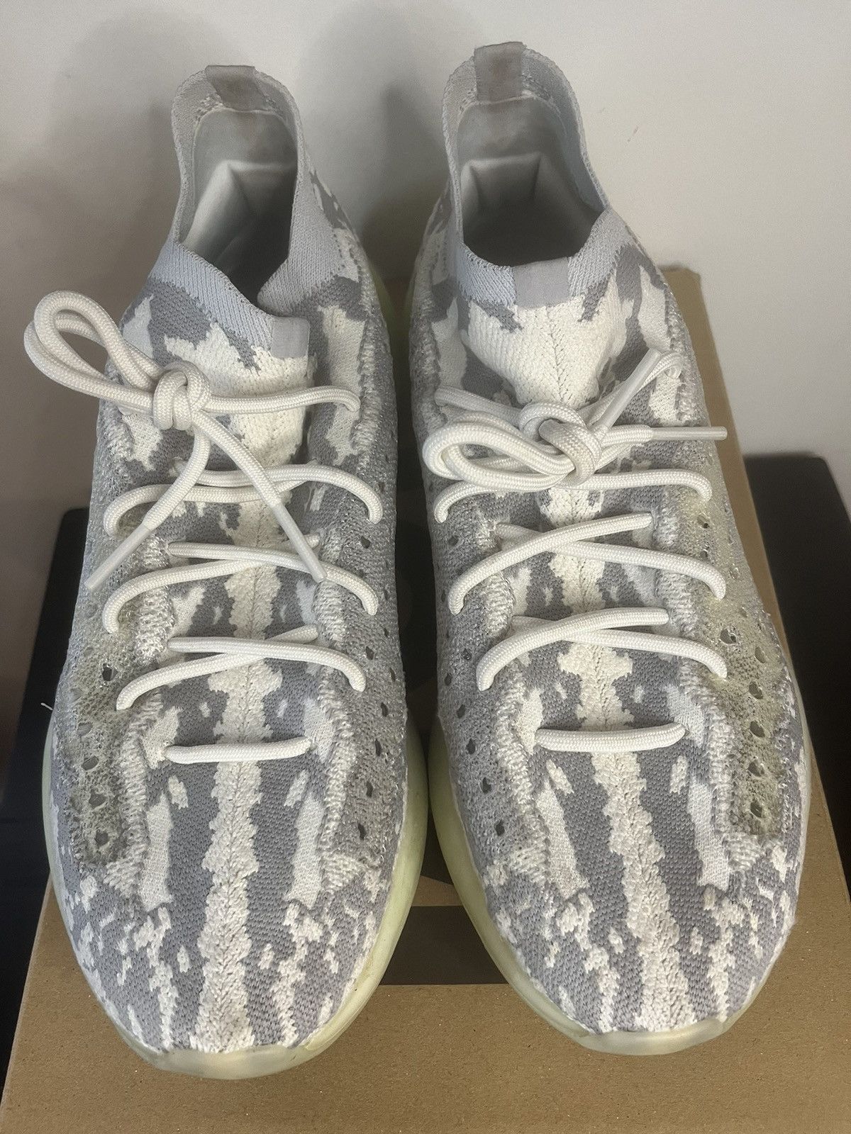 image of Adidas x Kanye West Yeezy Boost 380 ‘Alien’ Shoes in Grey, Men's (Size 13)