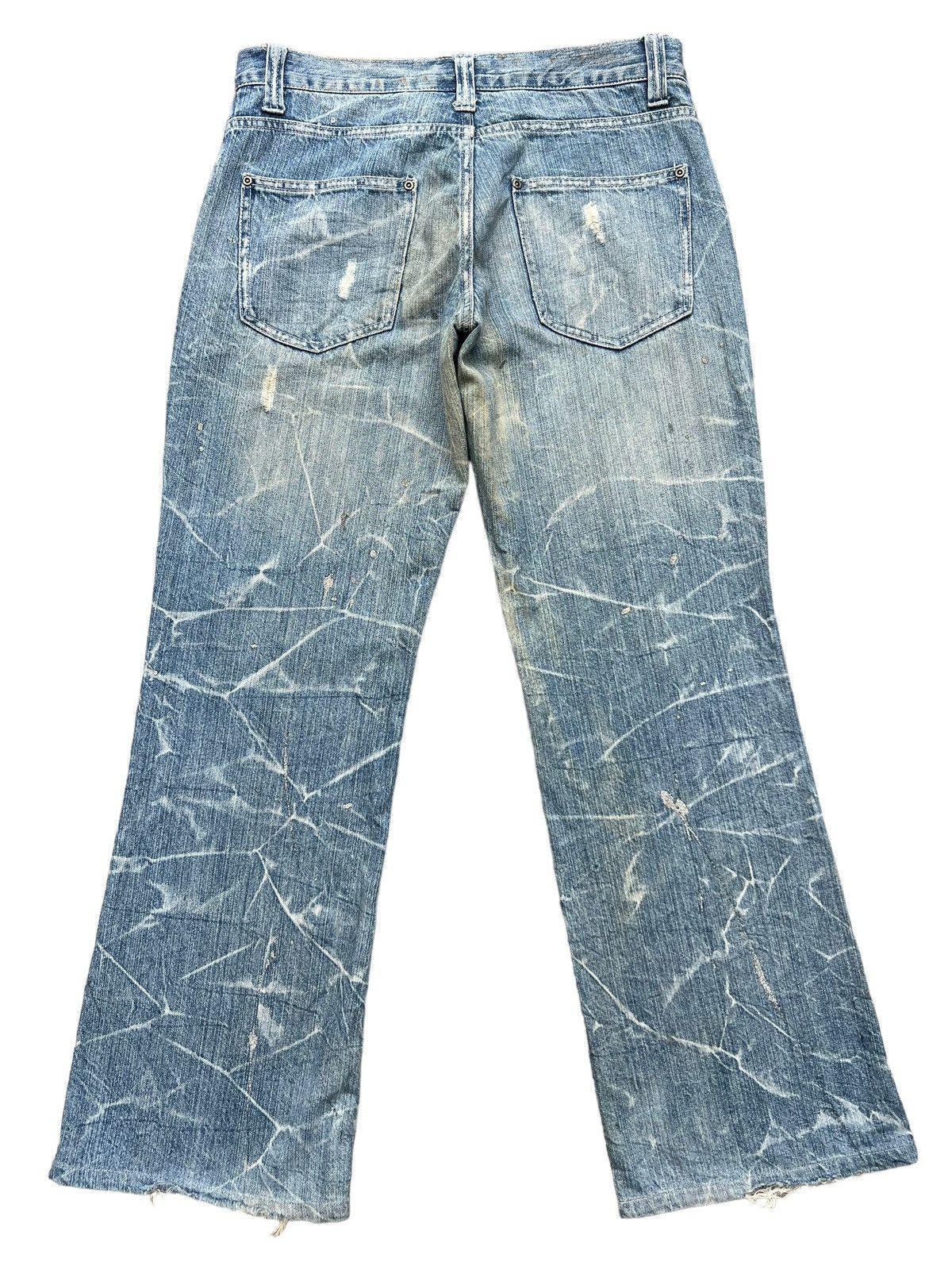 Japanese Brand Nylaus Japan Distressed Lowrise Flare Denim Jeans 34x31 Size US 34 / EU 50 - 3 Thumbnail