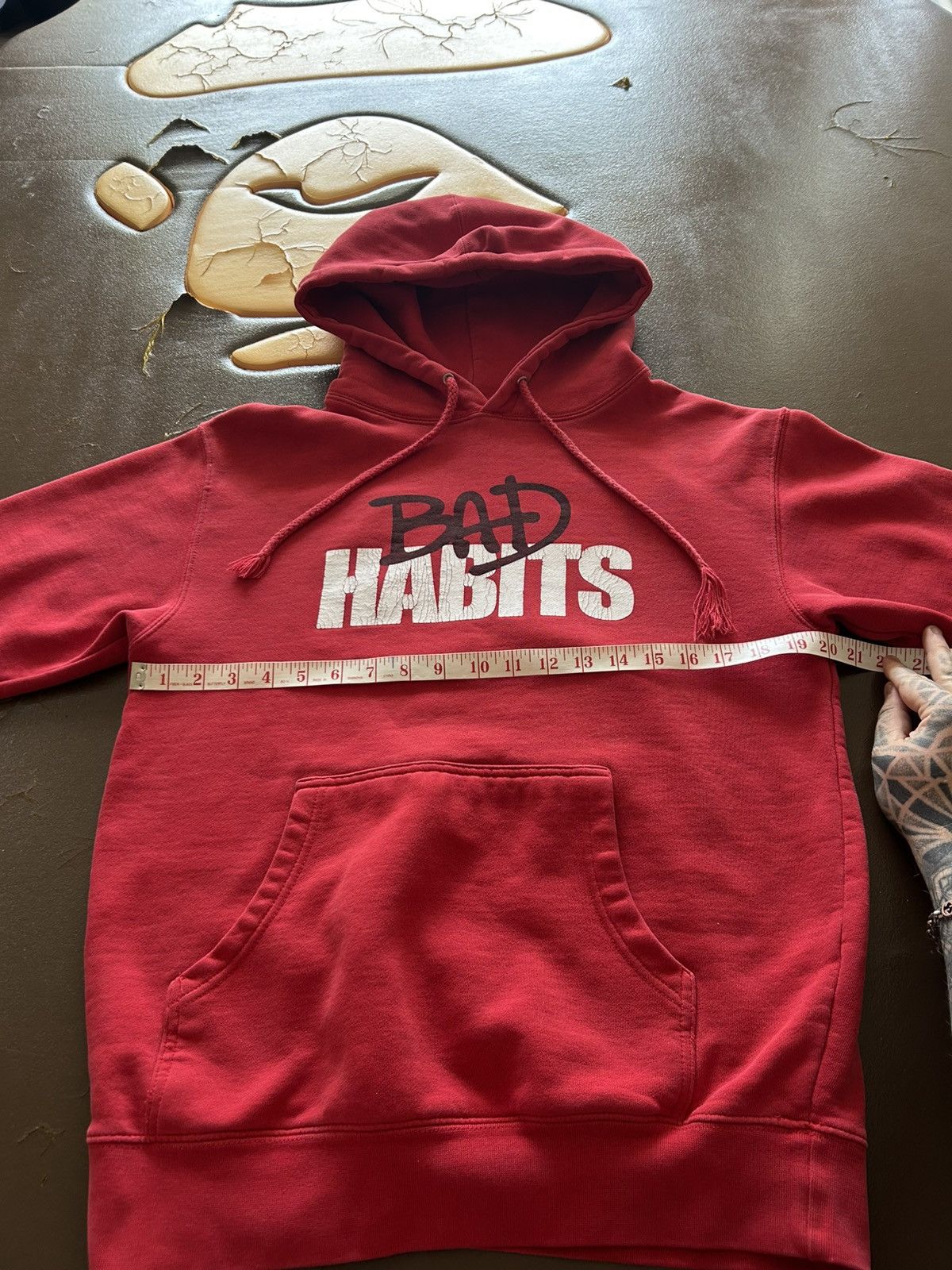 Vlone Vlone Nav Bad Habits Tour Hoodie Red Size US S / EU 44-46 / 1 - 6 Thumbnail