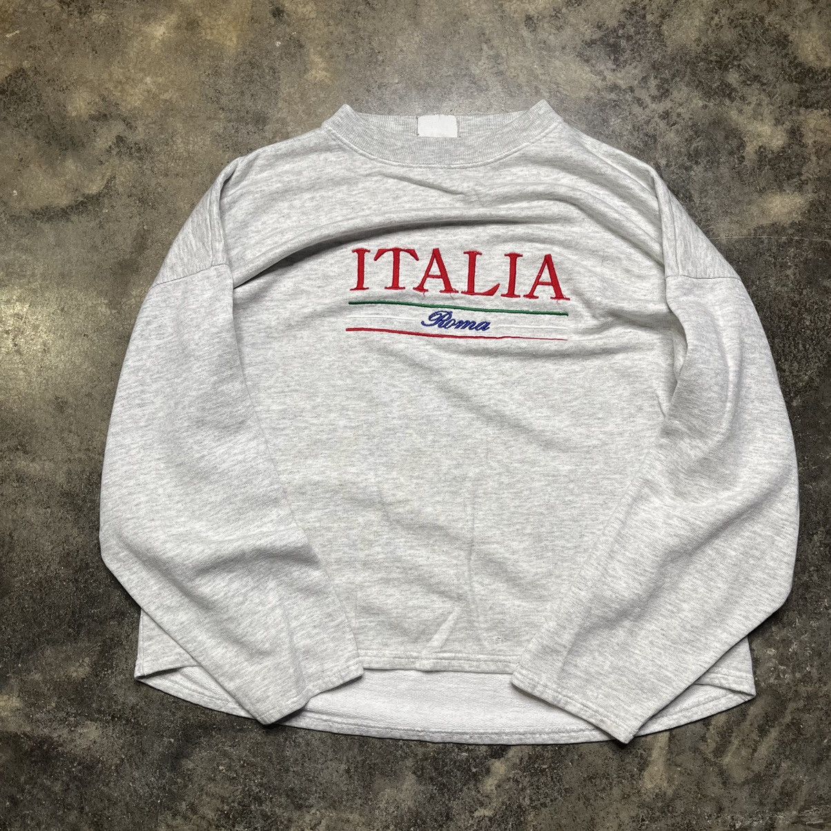 Vintage vintage rome italy roma italia crop sweatshirt Size US L / EU 52-54 / 3 - 1 Thumbnail