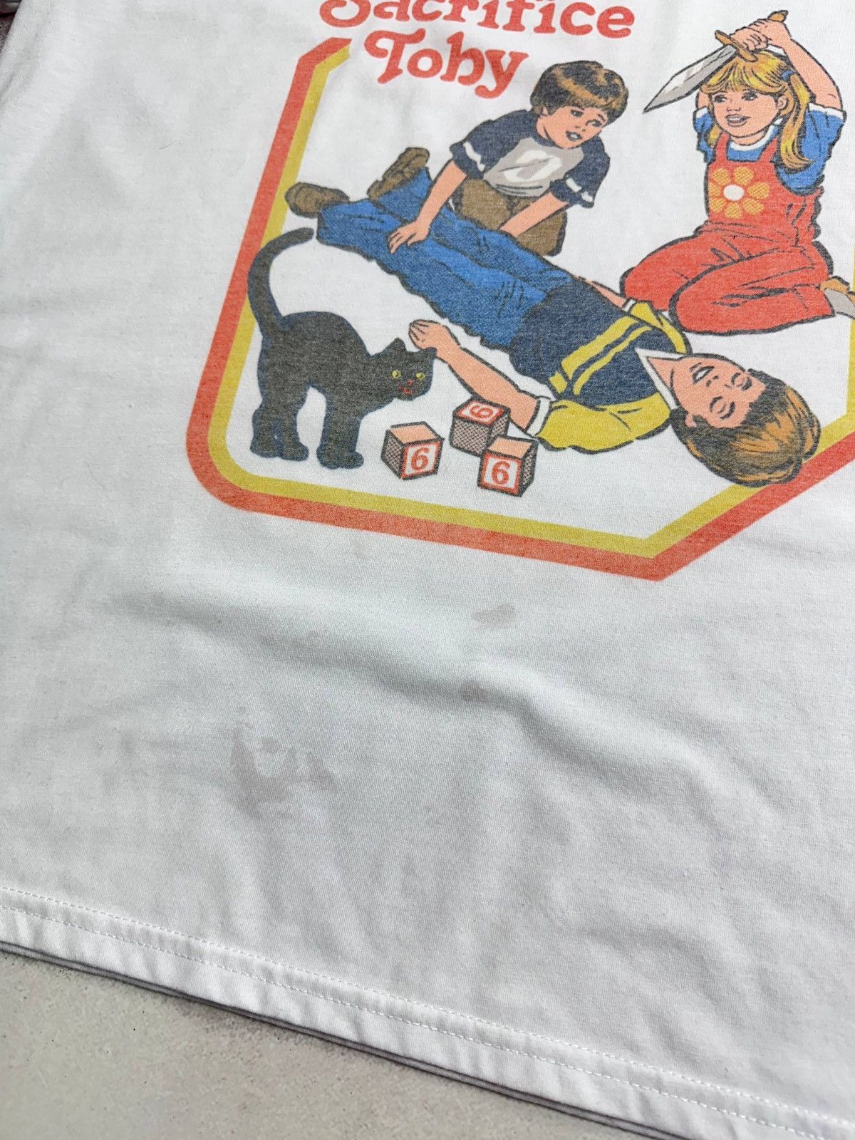 Vintage Vintage 90s Lets Sacrifice Toby Humour Vetemets T-shirt XXL Size US XXL / EU 58 / 5 - 3 Thumbnail