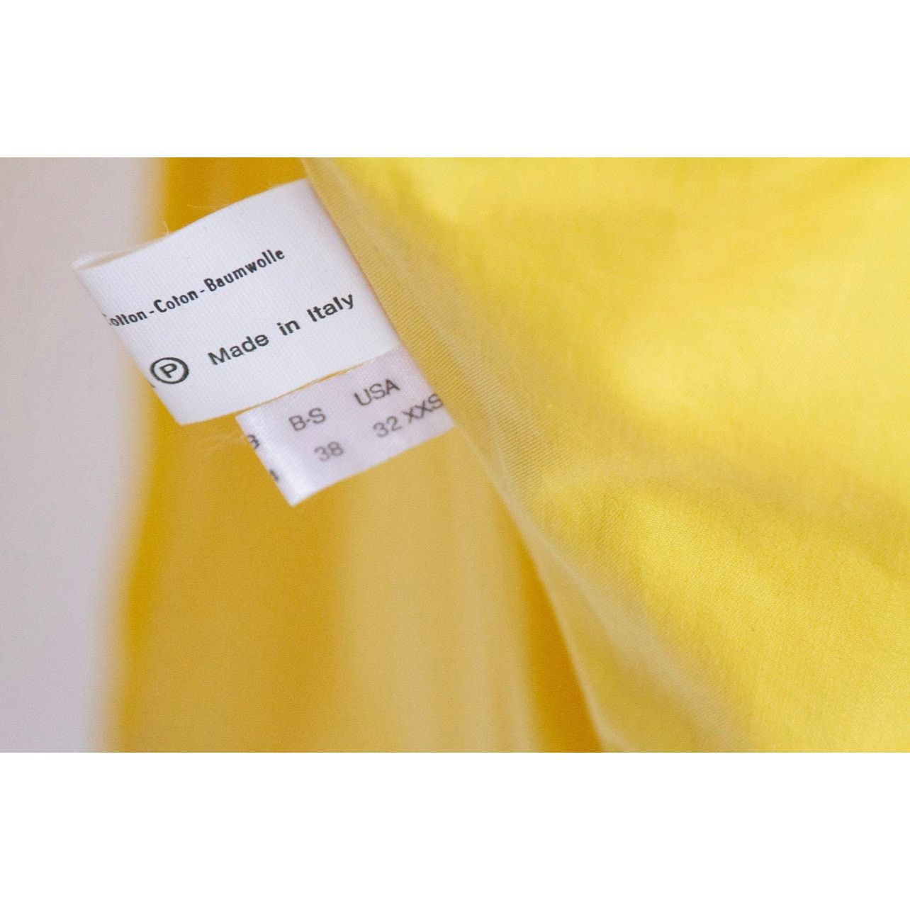Versace VTG Gianni Versace Canary Yellow 100% Cotton Skirt & Jacket Size 28" / US 6 / IT 42 - 11 Thumbnail
