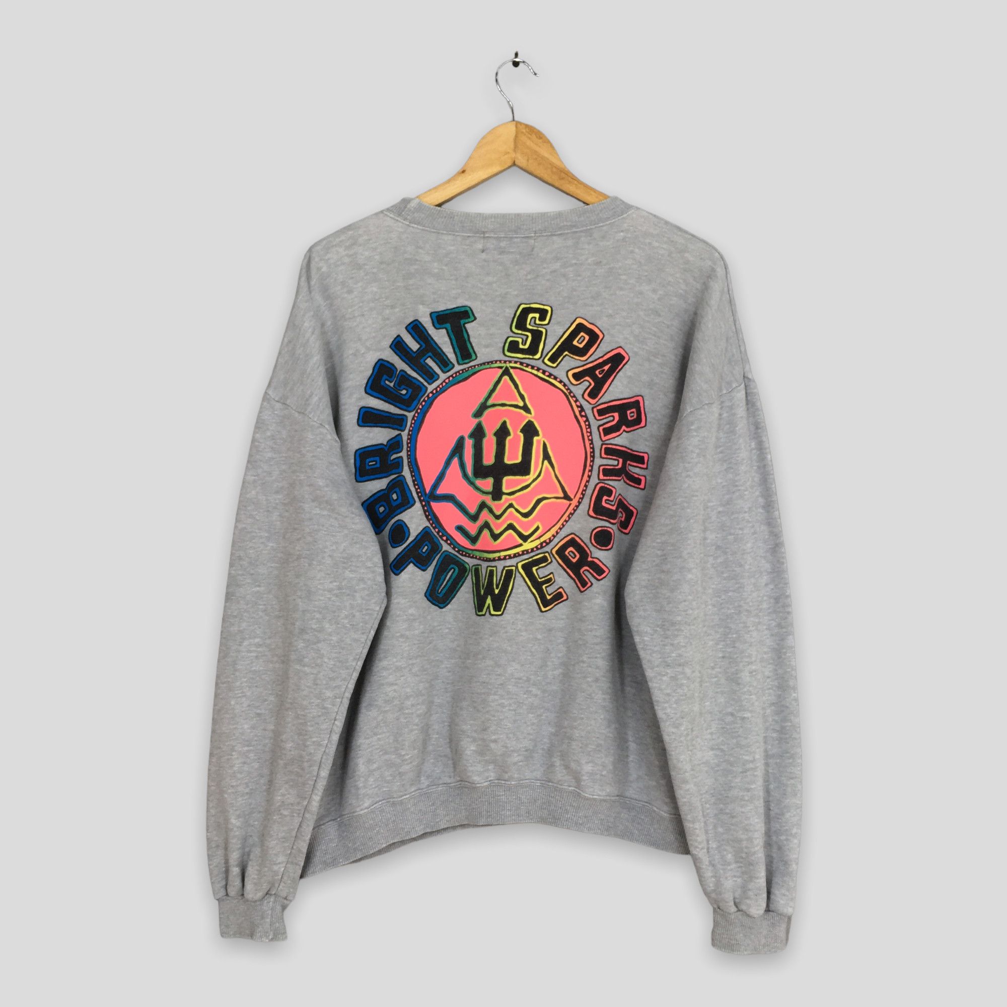 Vintage Vintage Bright Sparks Power Gray Sweatshirt Large Size US L / EU 52-54 / 3 - 6 Thumbnail