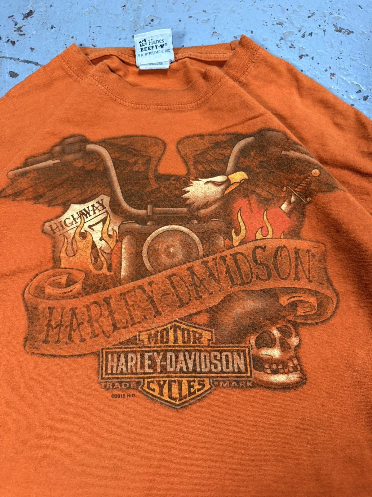 Harley Davidson Faded Harley Davidson Saloon Tee Size US L / EU 52-54 / 3 - 3 Thumbnail