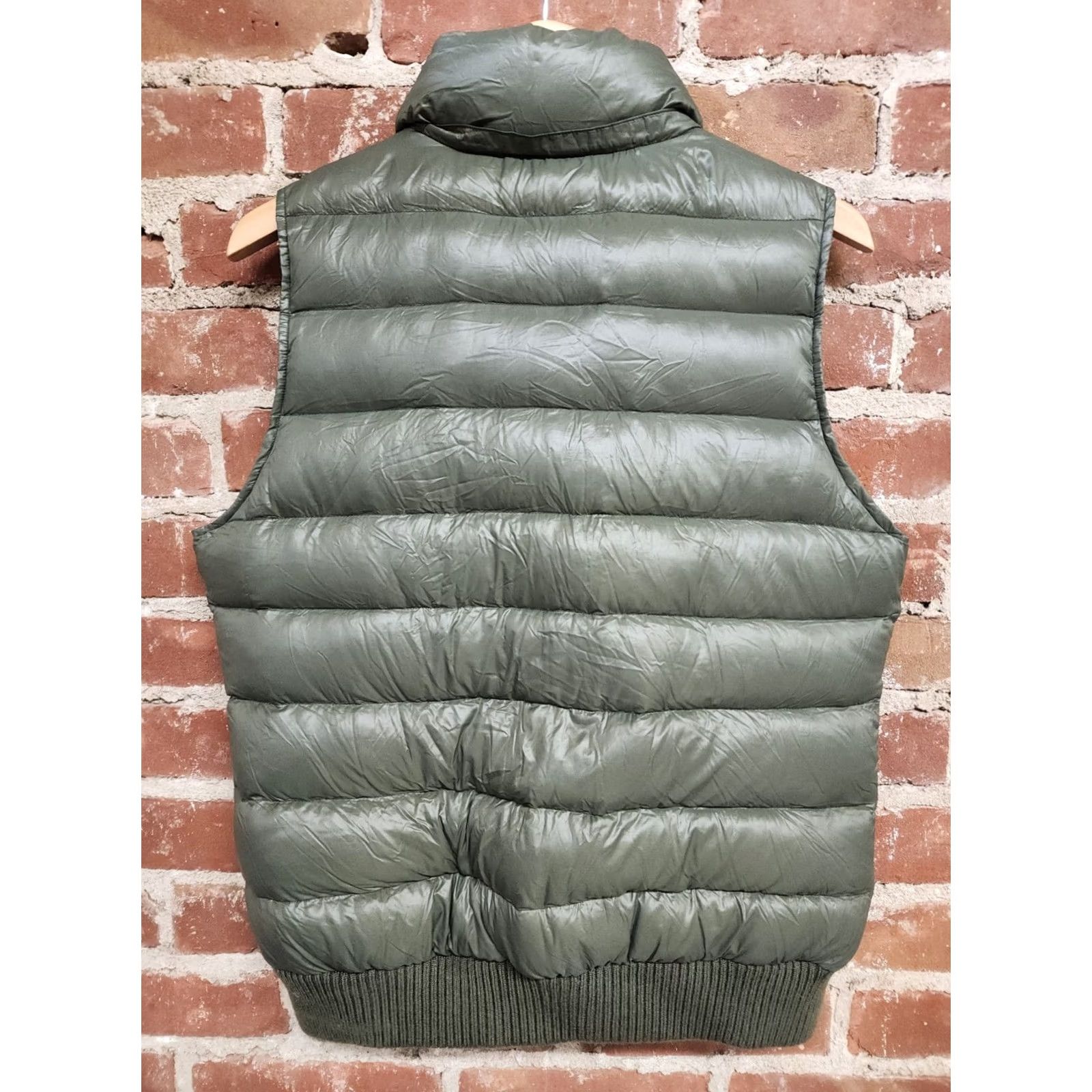 American Eagle Outfitters American Eagle Womens Vest Green Duck Down Full Zip Sleeveless Large L Size L / US 10 / IT 46 - 2 Thumbnail