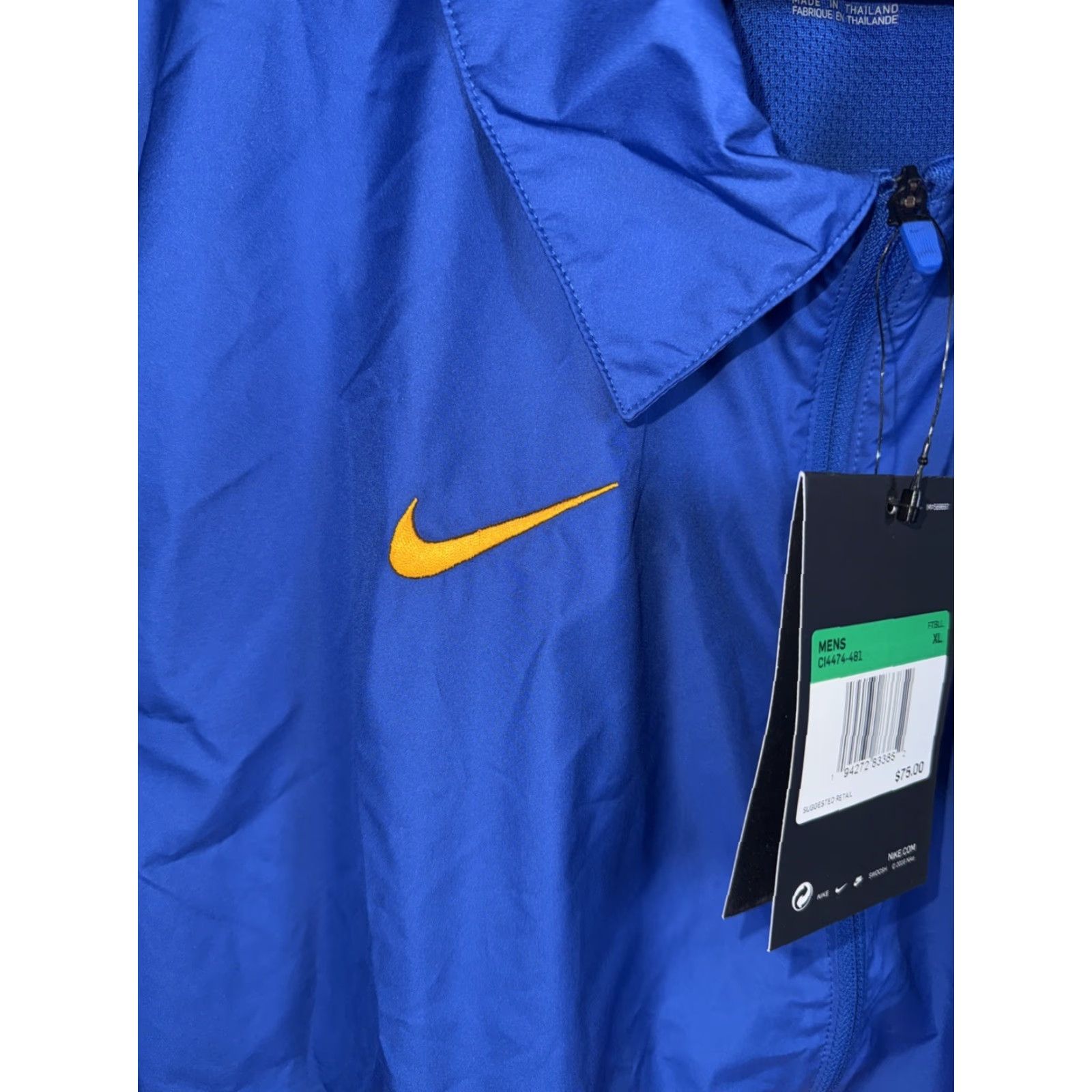 Nike NWT Nike Blue & Gold Half Zip Nylon Pullover Mens XL Size US XL / EU 56 / 4 - 6 Thumbnail