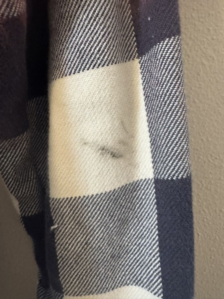 Greg Lauren Beach faded navy/white buffalo check flannel Size US M / EU 48-50 / 2 - 5 Thumbnail
