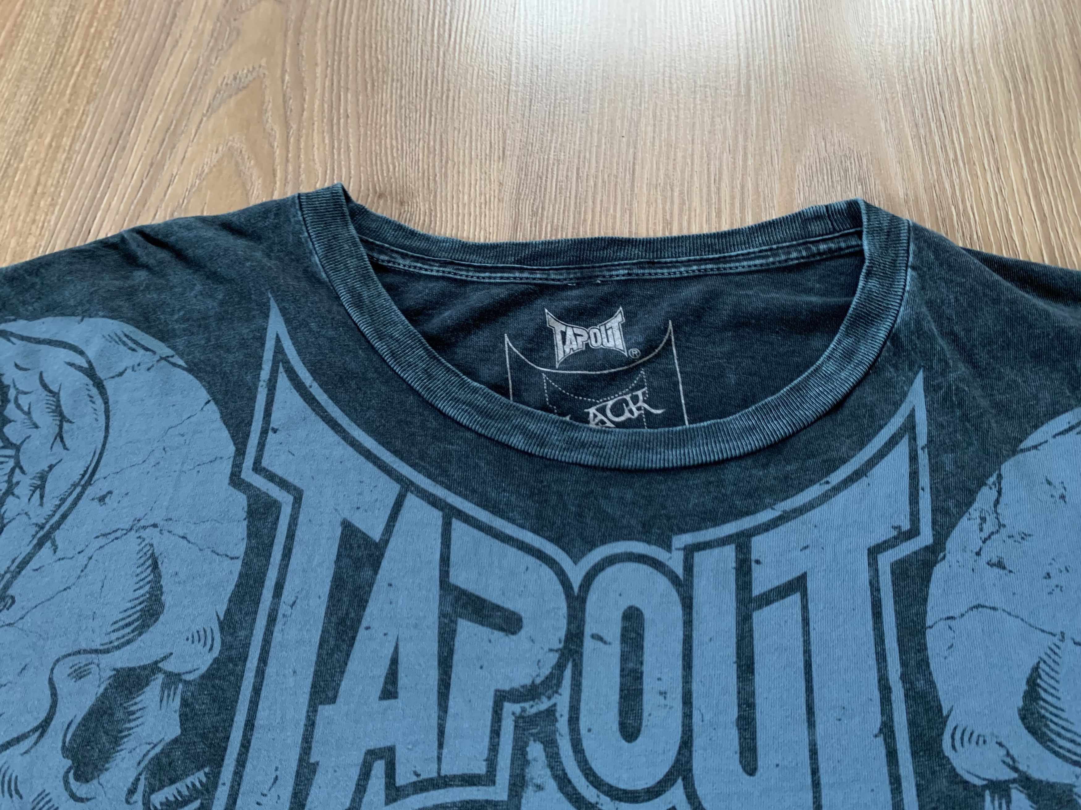 Affliction × Tapout Tapout Black Affliction Skull Rare All Over Print T Shirt Size US XL / EU 56 / 4 - 5 Thumbnail