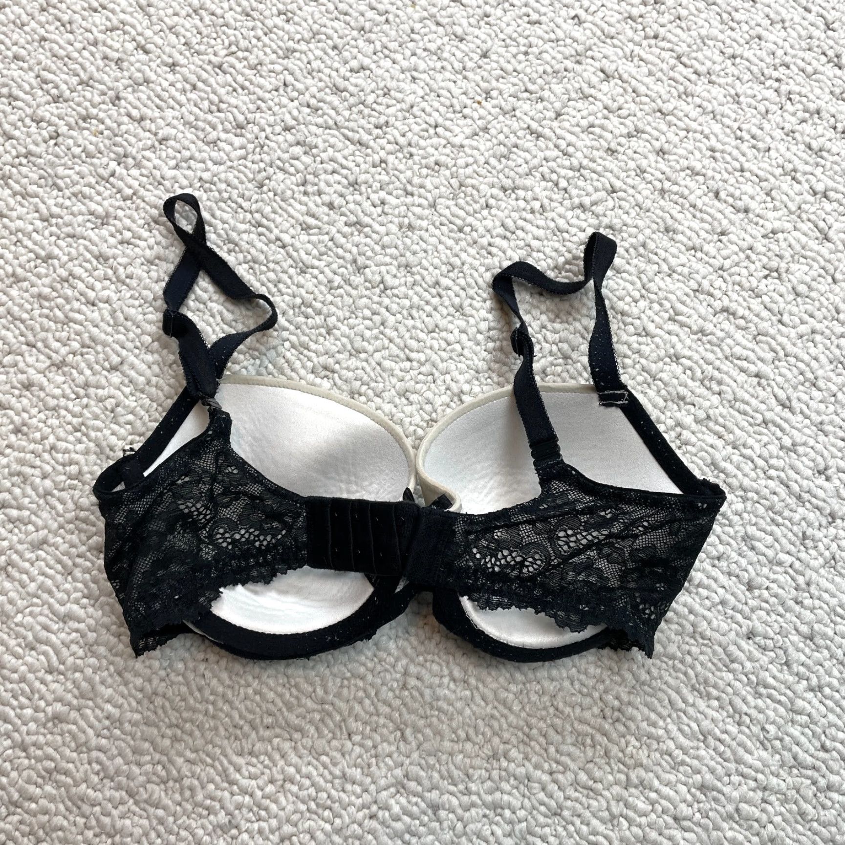 Victoria's Secret VICtoria's Secret Dream Angel Lined Demi/Demi Buste Double Bra Womens Black 32DD Size ONE SIZE - 5 Thumbnail