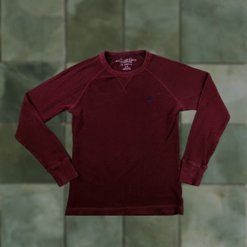 American Eagle Outfitters American Eagle Shirt Mens Medium Burgundy Legend Thermal Outdoor Casual Preppy Size US M / EU 48-50 / 2 - 1 Thumbnail